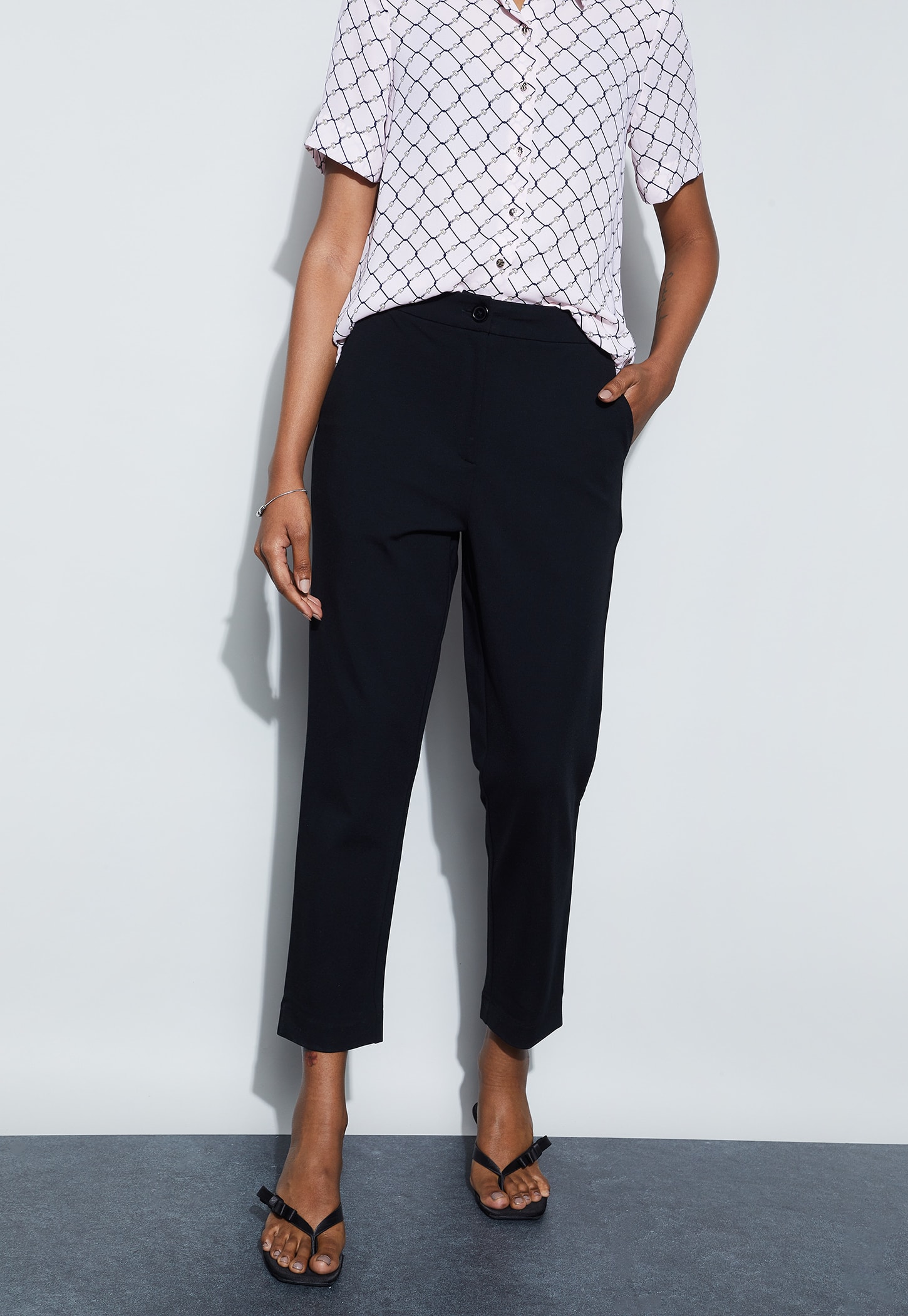 CODE CLASSIC Plain Elasticated Trousers-picture-37