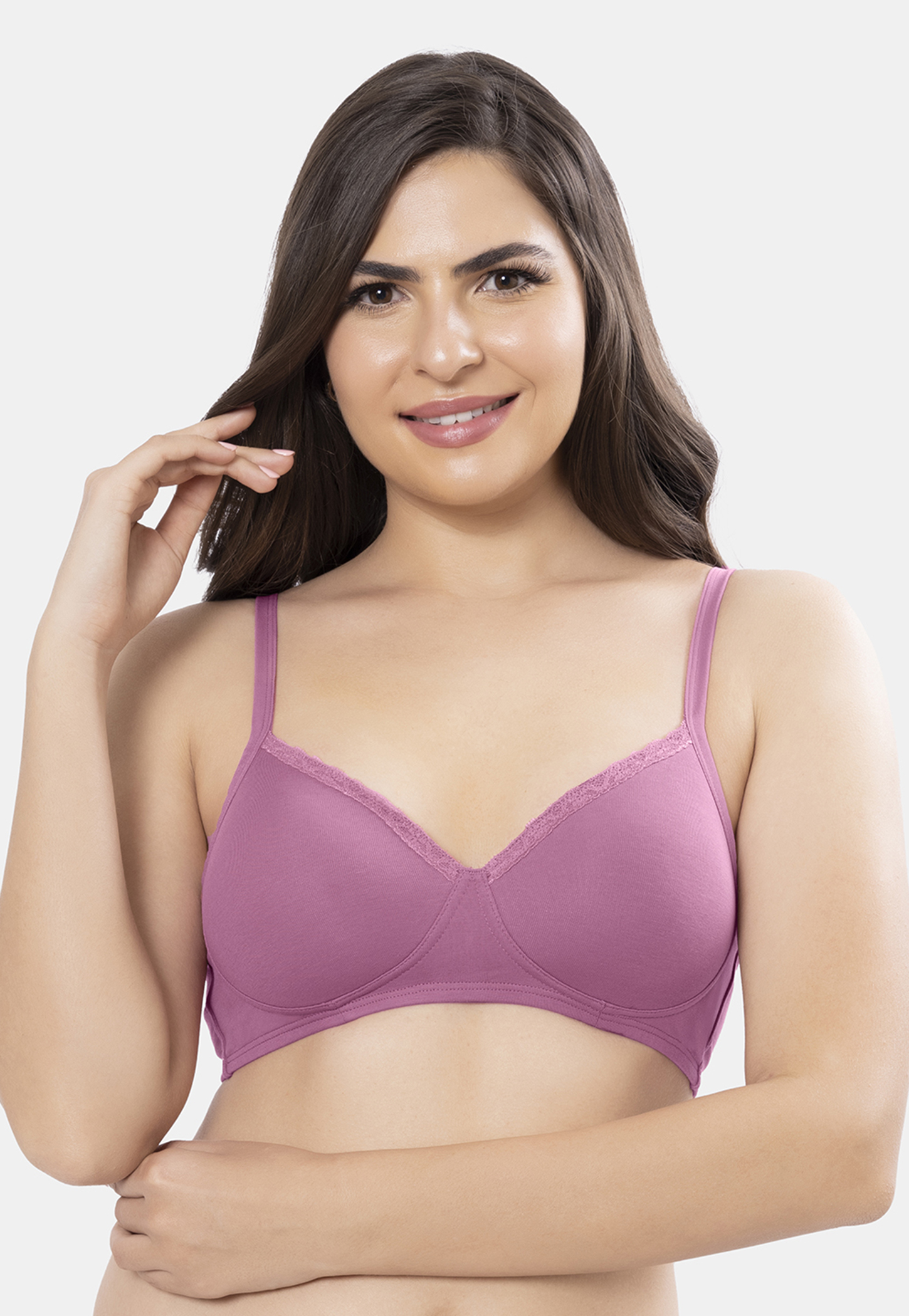 AMANTE Lace Padded Non-Wired Seamed T-shirt Bra-picture-13