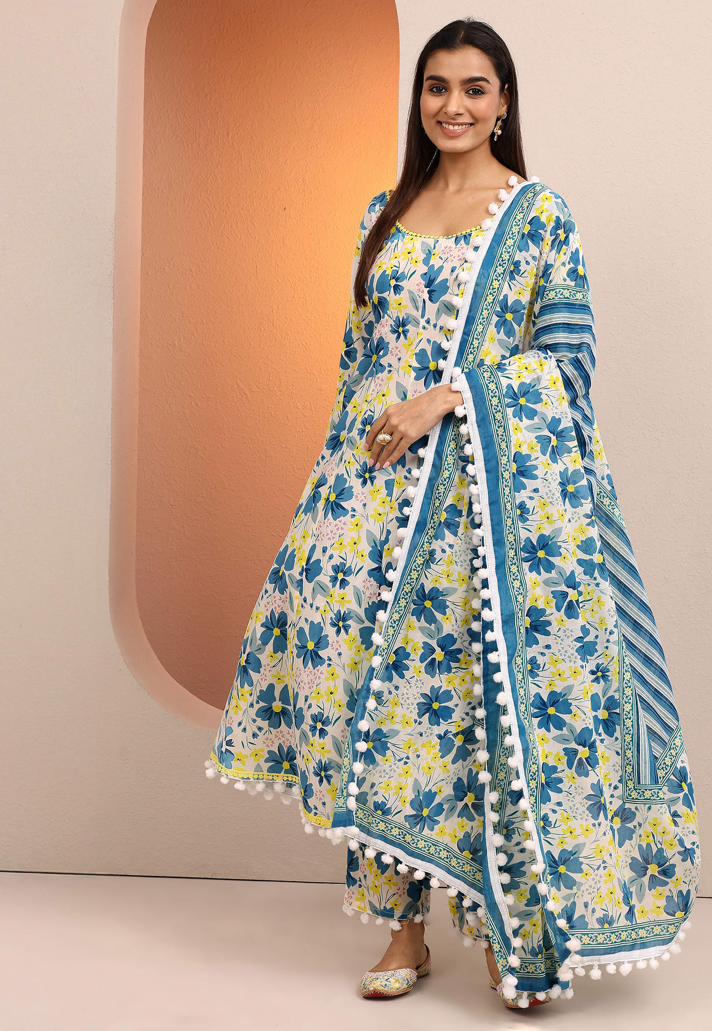 LIBAS Floral Print Kurta Set-picture-45