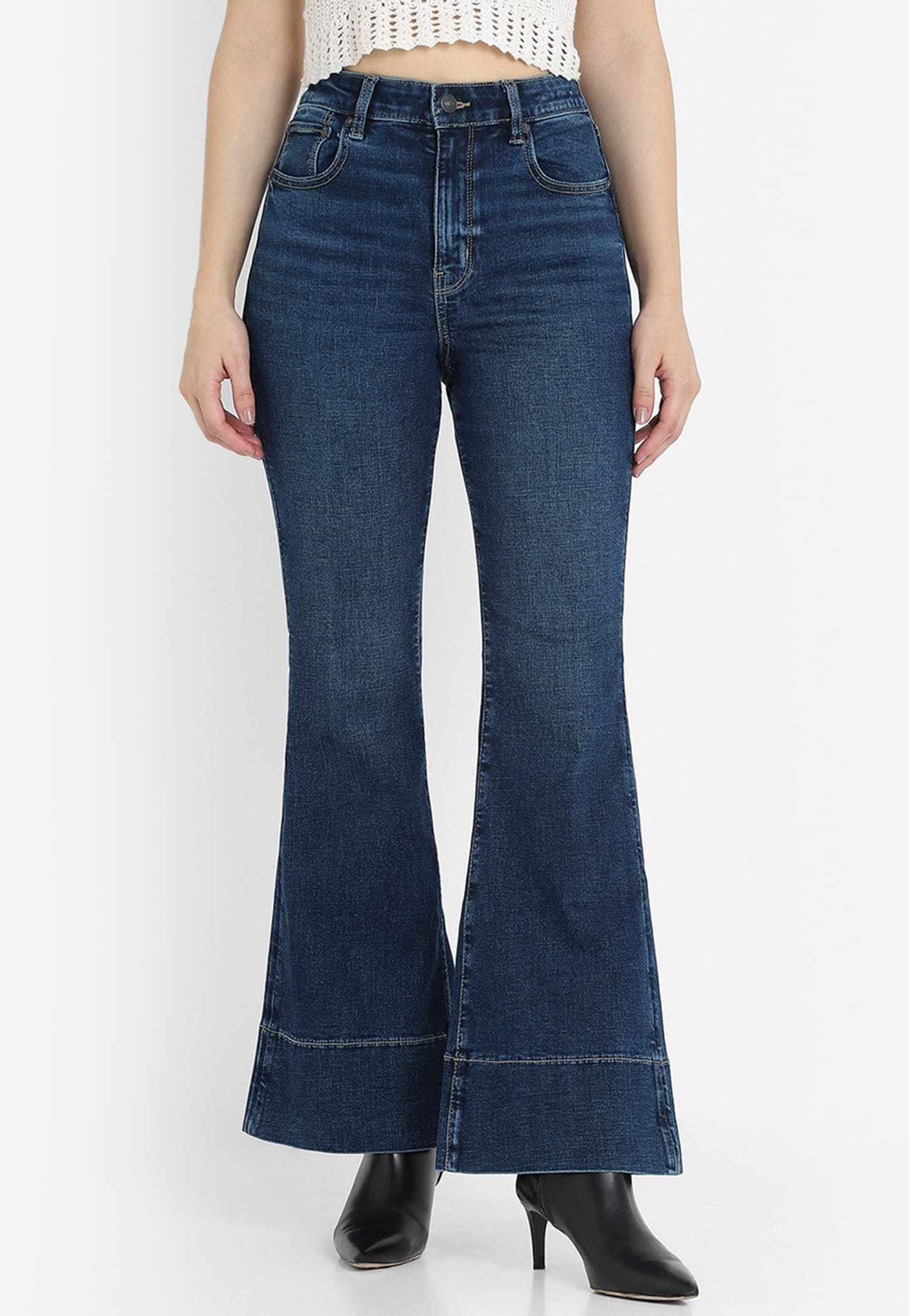 AMERICAN EAGLE Washed Flared Jeans-picture-27