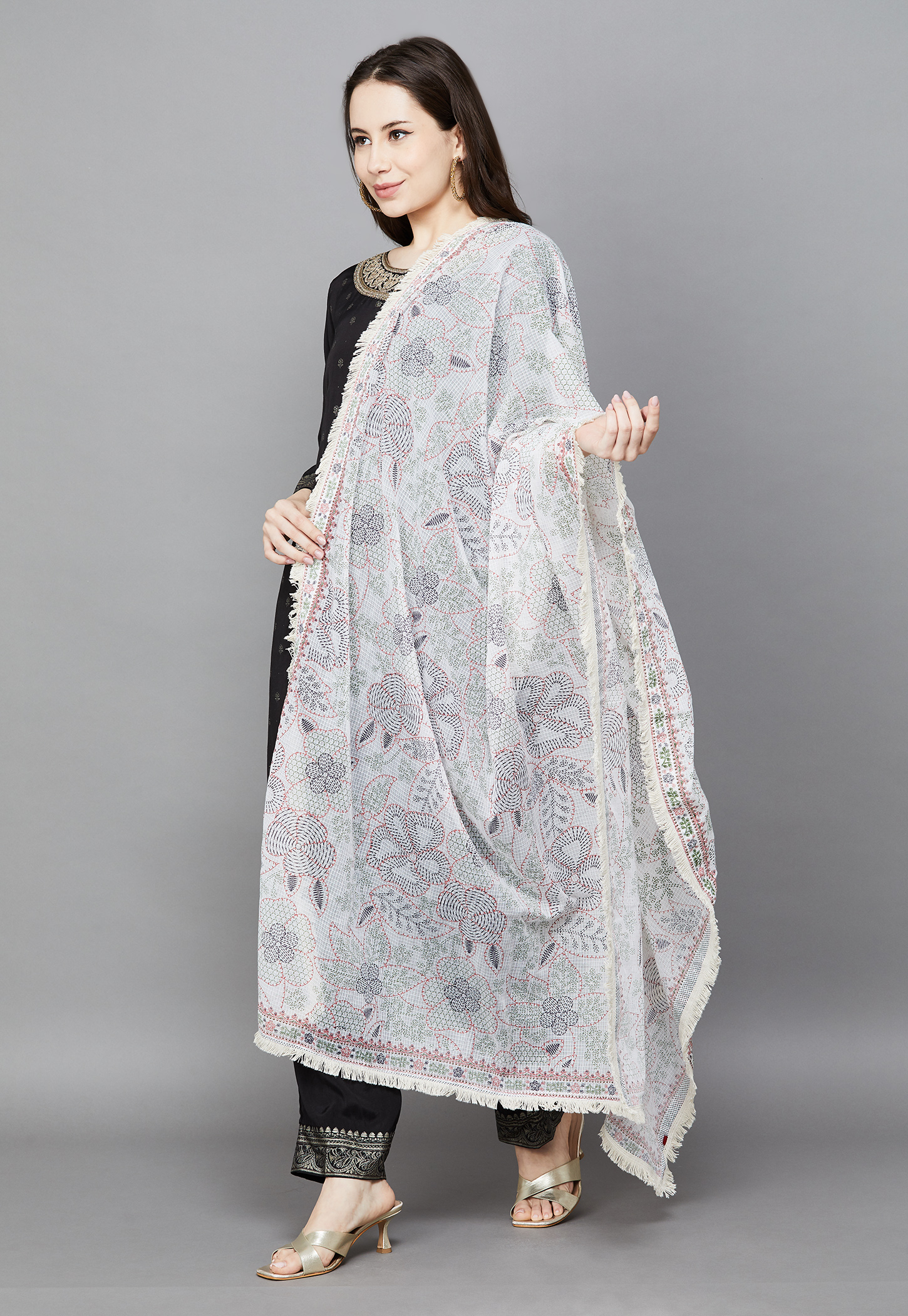 SPAN Floral Print Dupatta-picture-31