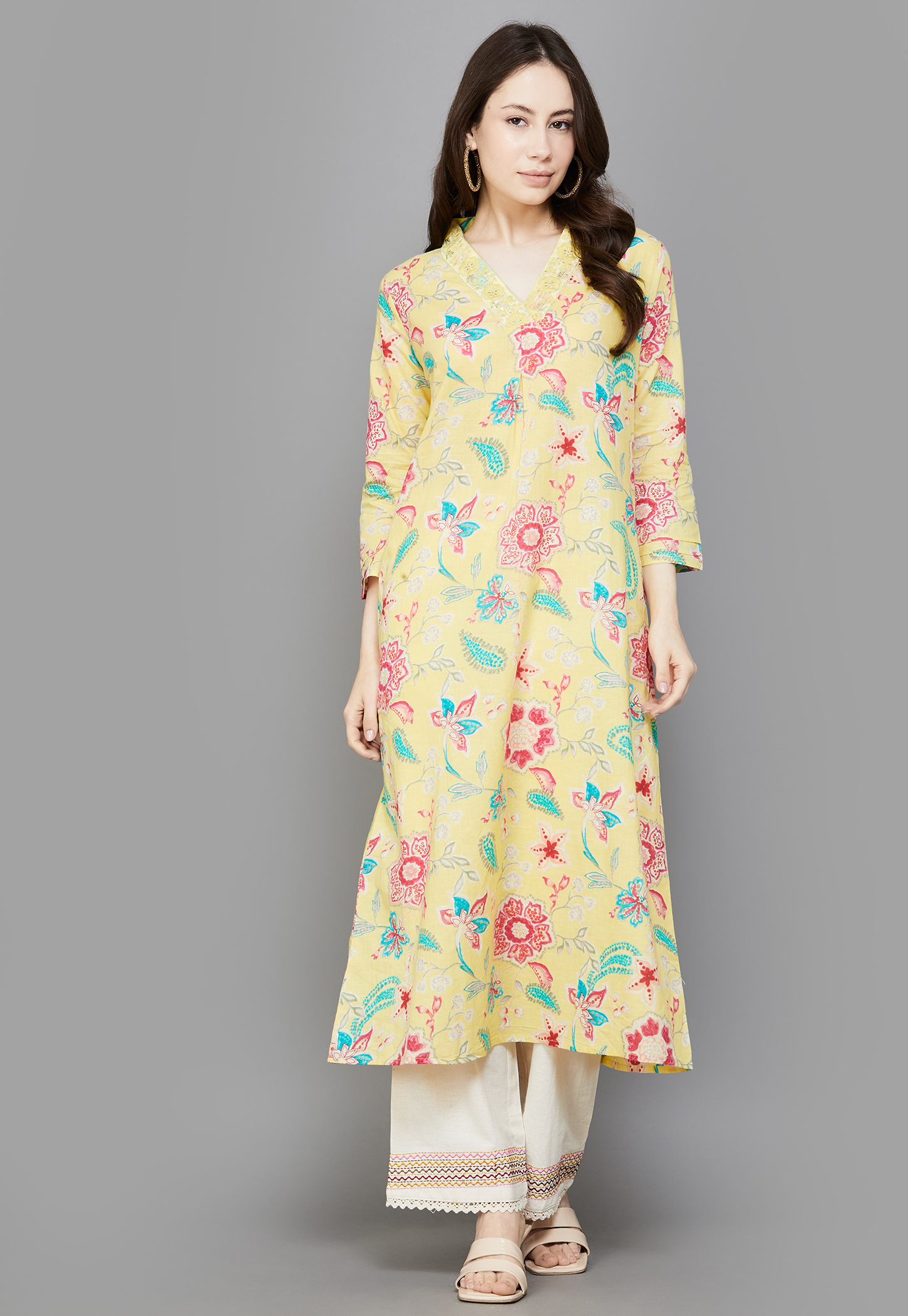 FASHOR Floral Print Kurta-picture-26
