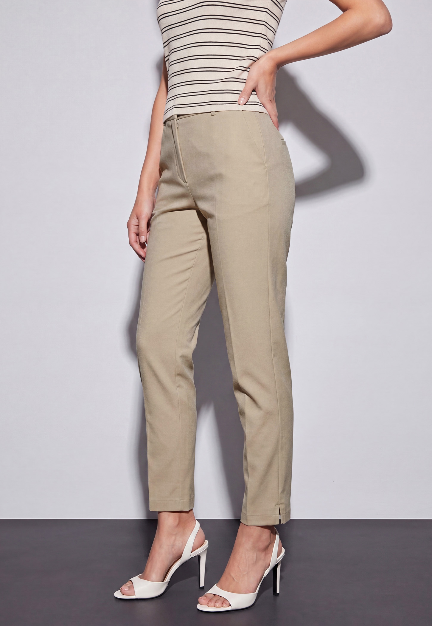 CODE CLASSIC Solid Flat Front Trousers-picture-28