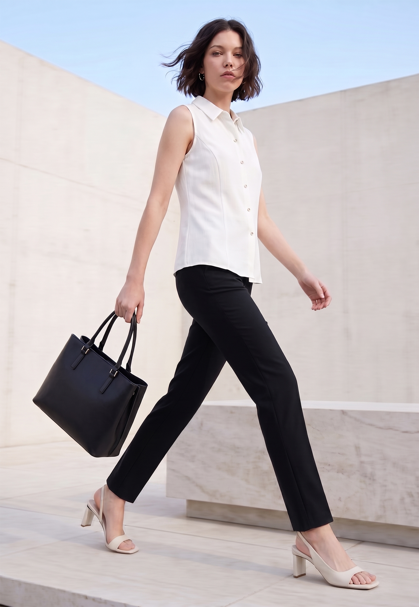 CODE CLASSIC Solid Flat Front Trousers-picture-33