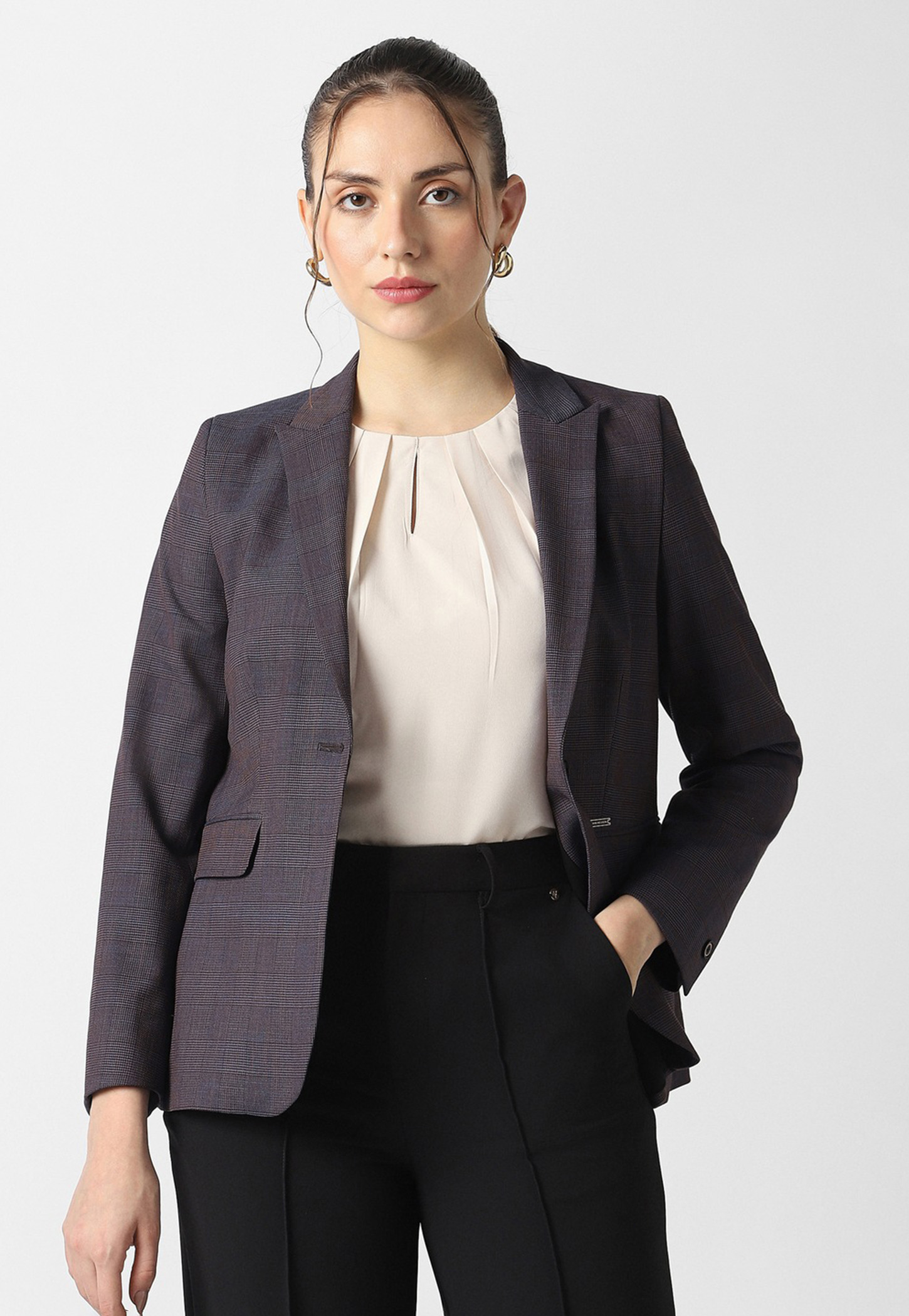 VAN HEUSEN Checked Regular Fit Blazer-picture-14