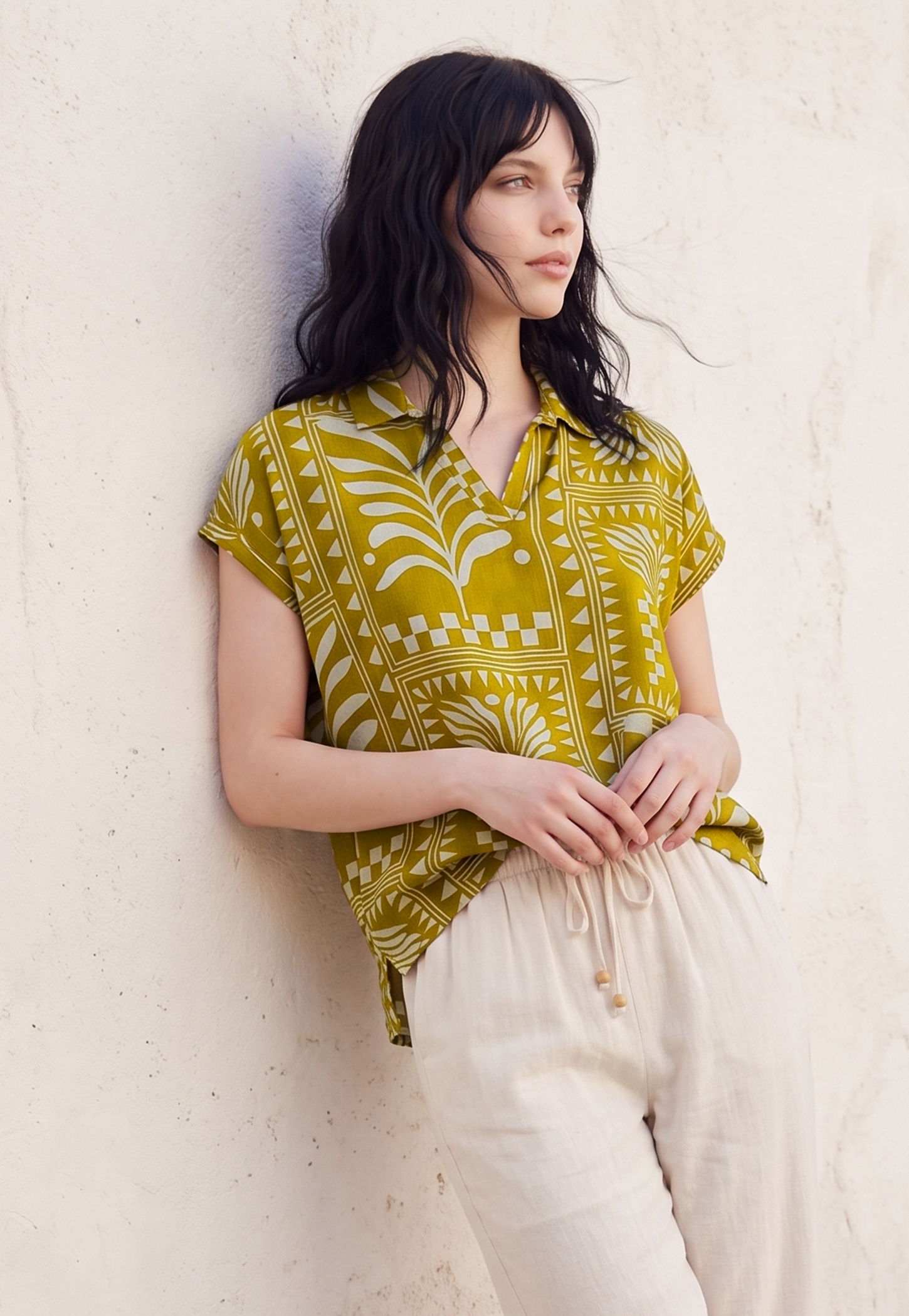 FAME FOREVER Printed Collared Top-picture-21