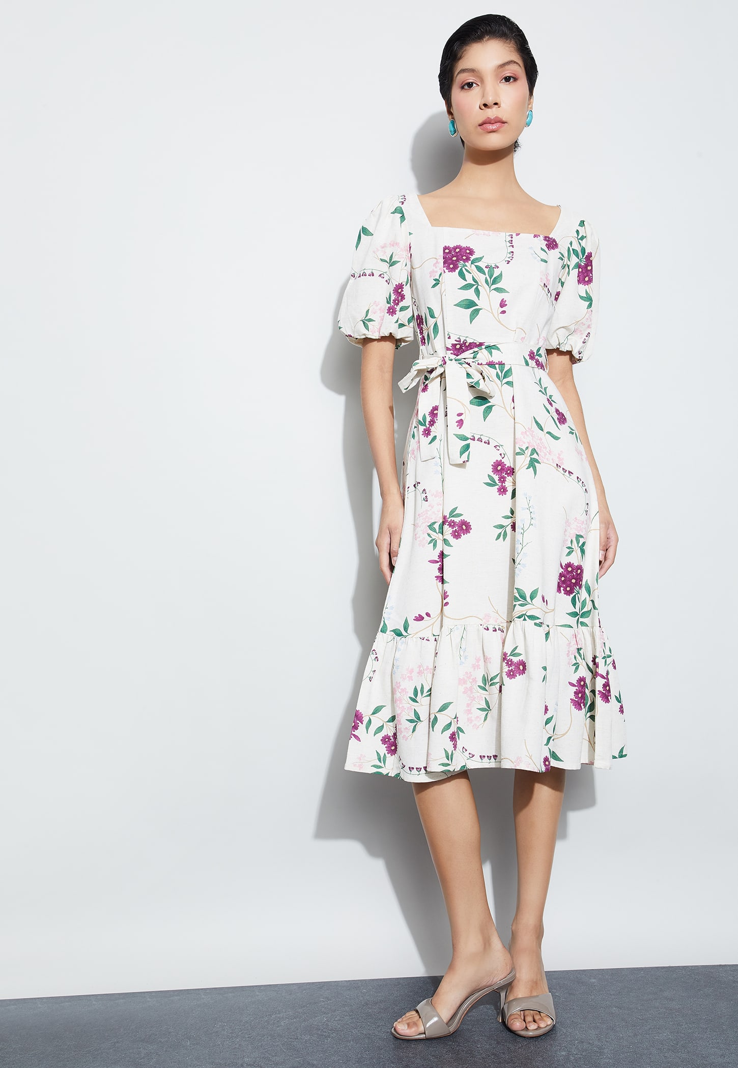 CODE Floral Print A-line Dress-picture-22