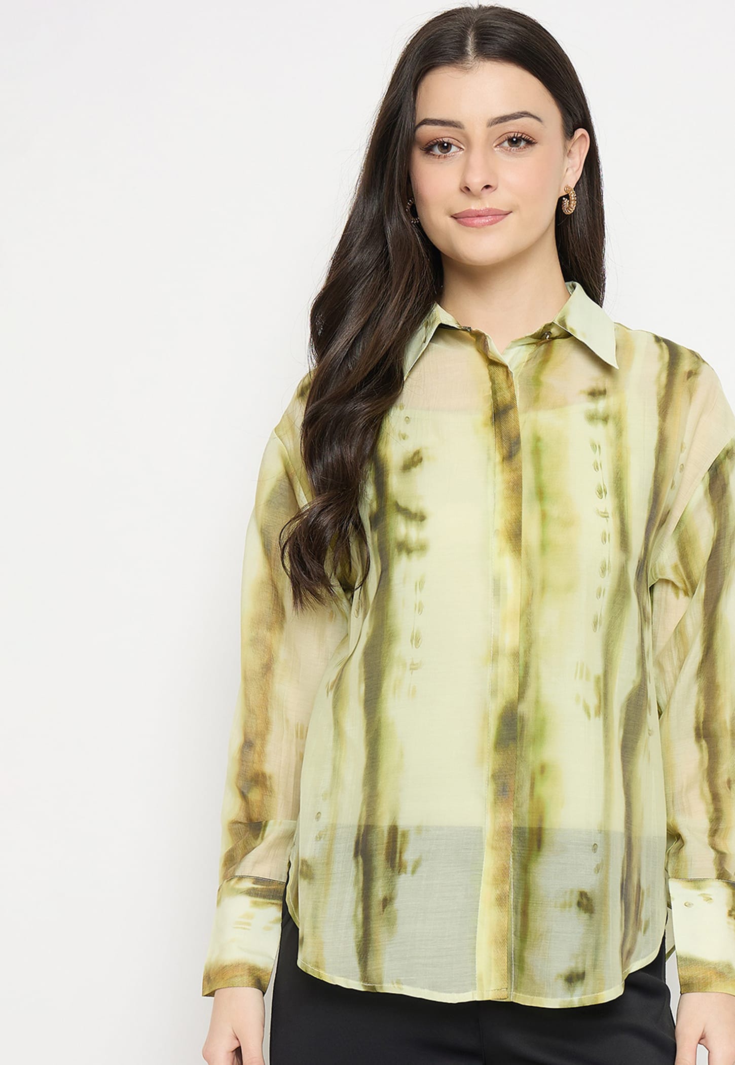 MADAME Printed Regular Shirt with Camisole-picture-23