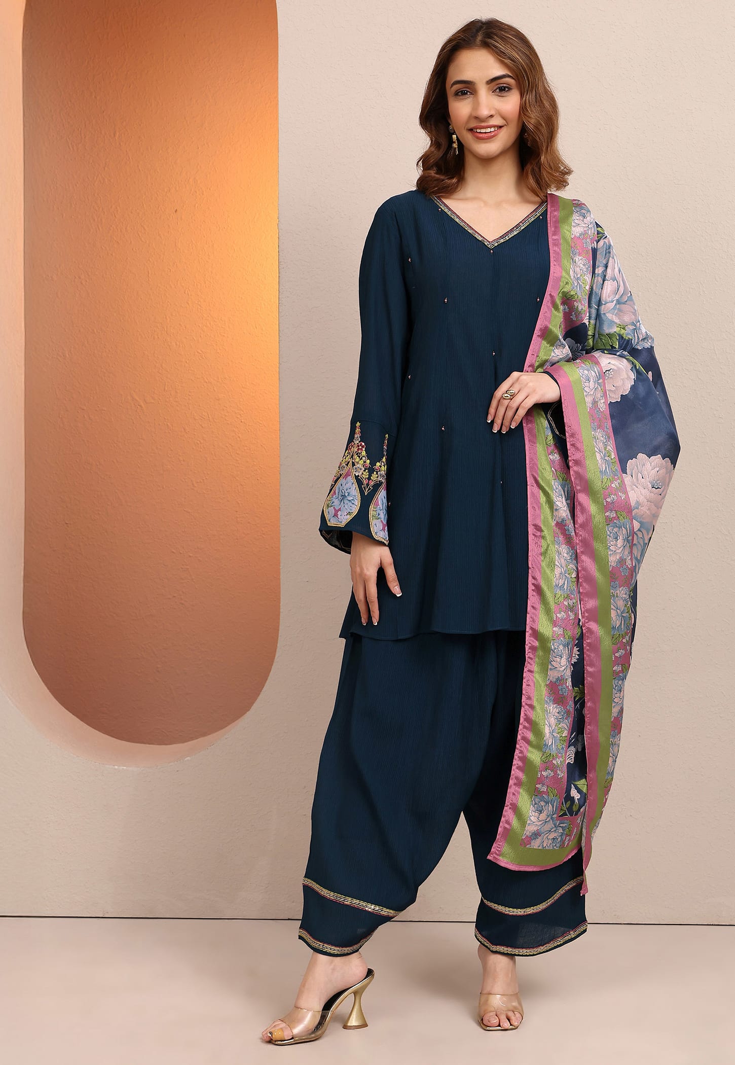 LIBAS Embroidered Kurta Set-image-21