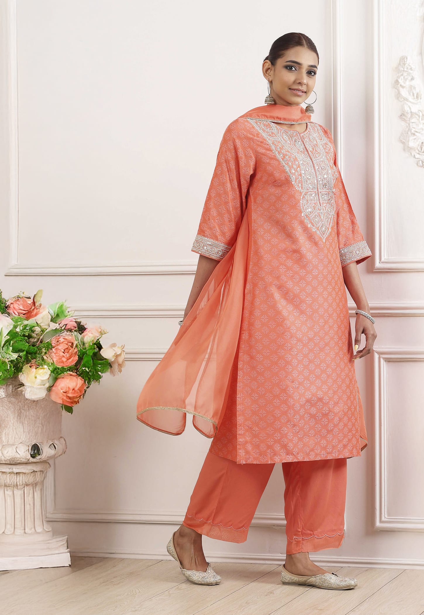 BIBA Embroidered Yoke Kurta Set-picture-20