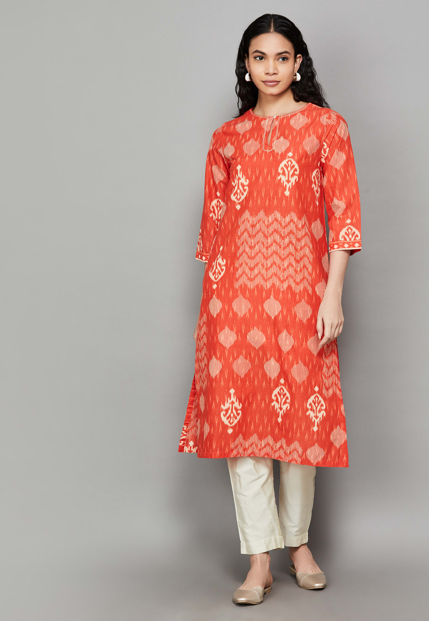 BIBA Ethnic Motif Straight Kurta-picture-42