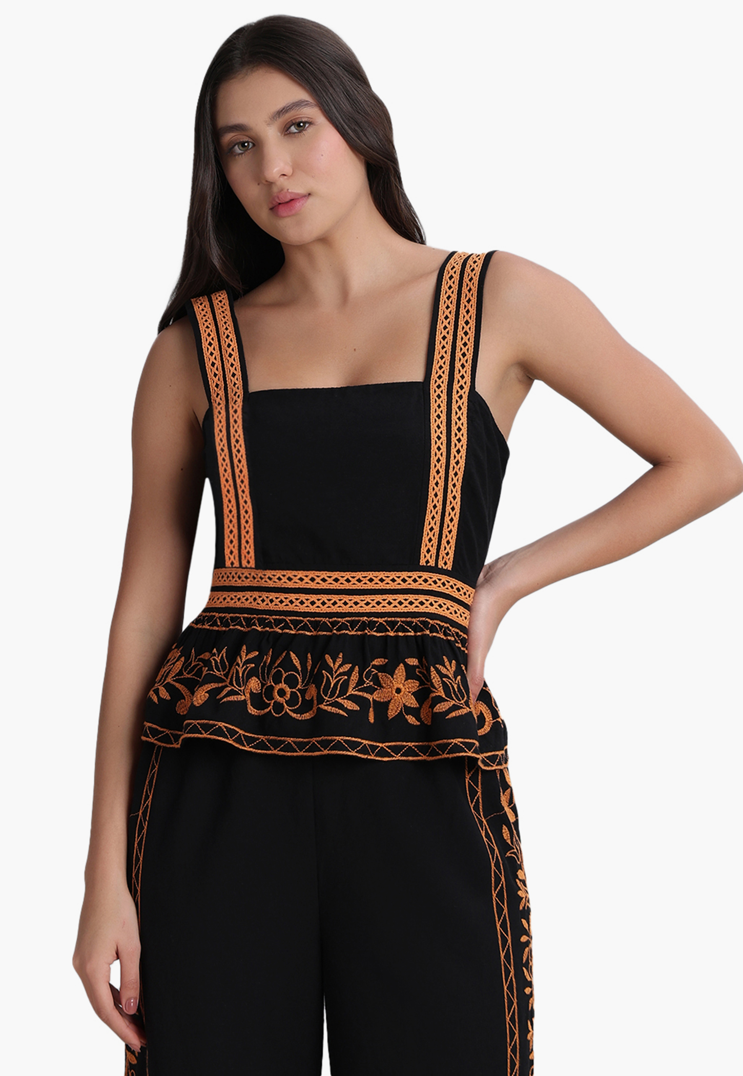 VERO MODA Embroidered Peplum Top-picture-48
