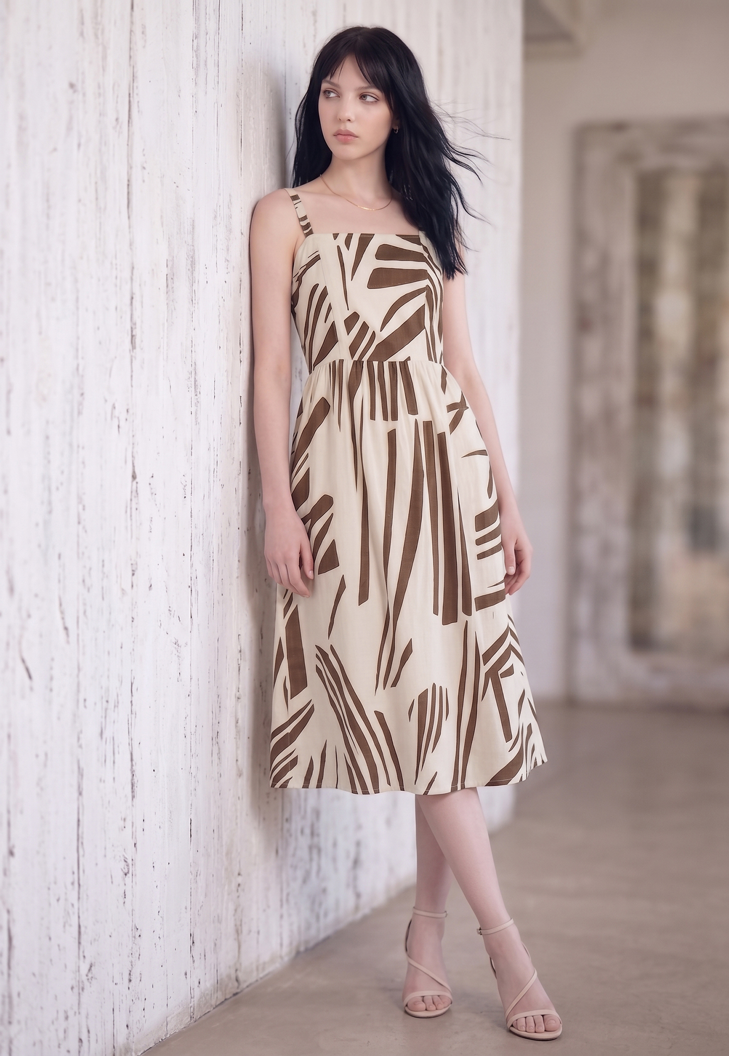 FAME FOREVER Printed Fit & Flare Dress-picture-45