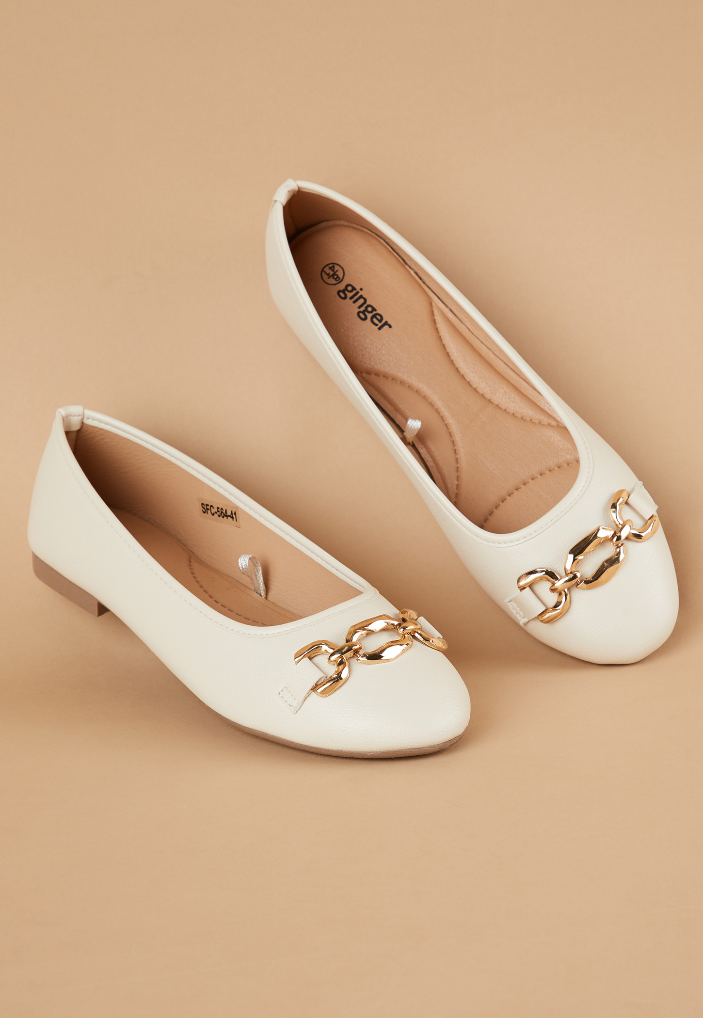 GINGER Chain Detail Ballerinas-picture-26