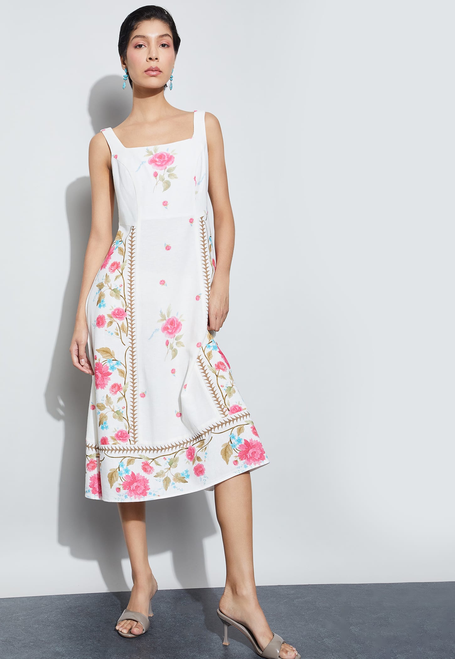 CODE Floral Print A-Line Dress-picture-38