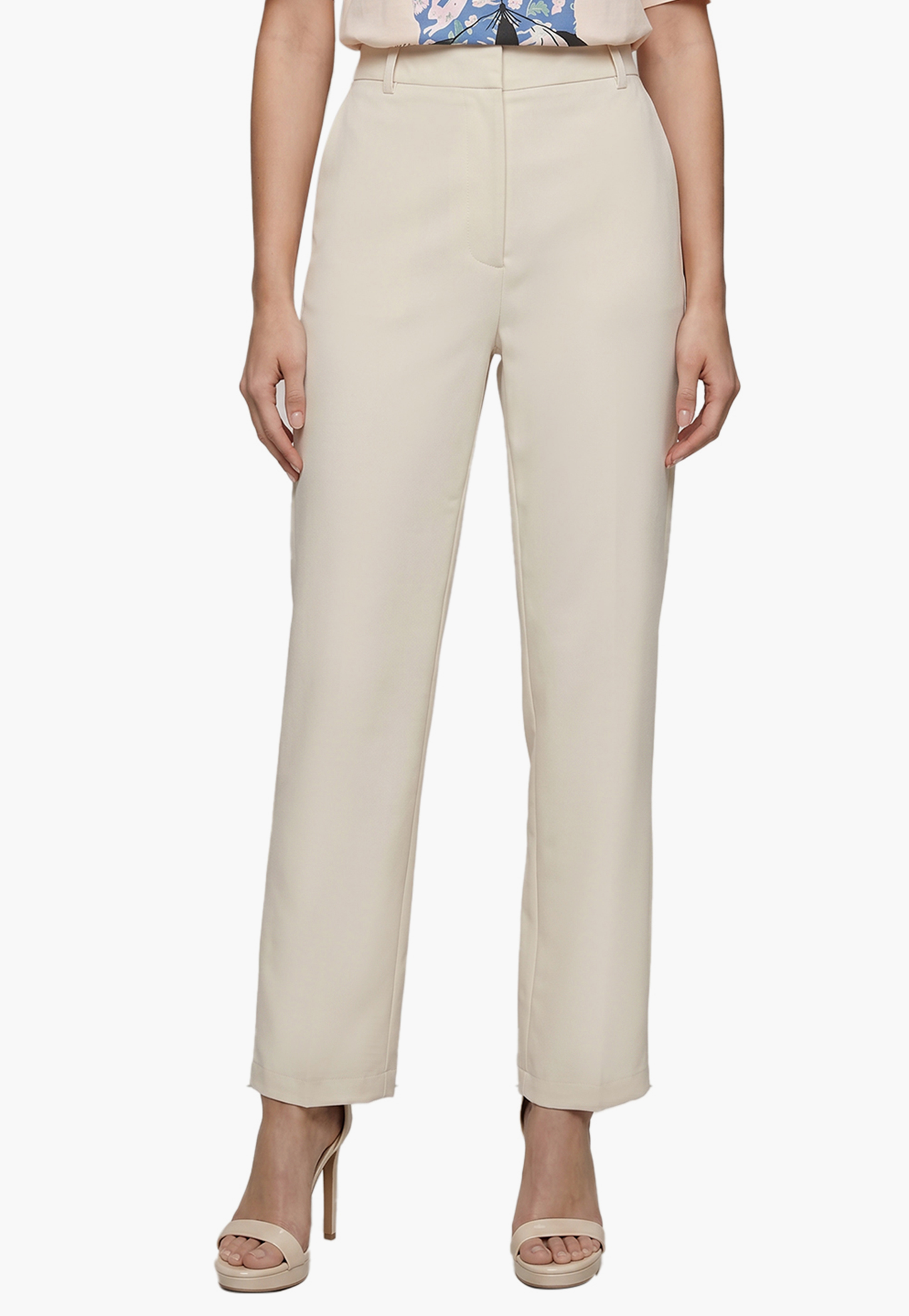 VERO MODA Solid Flat Front Trousers-picture-32