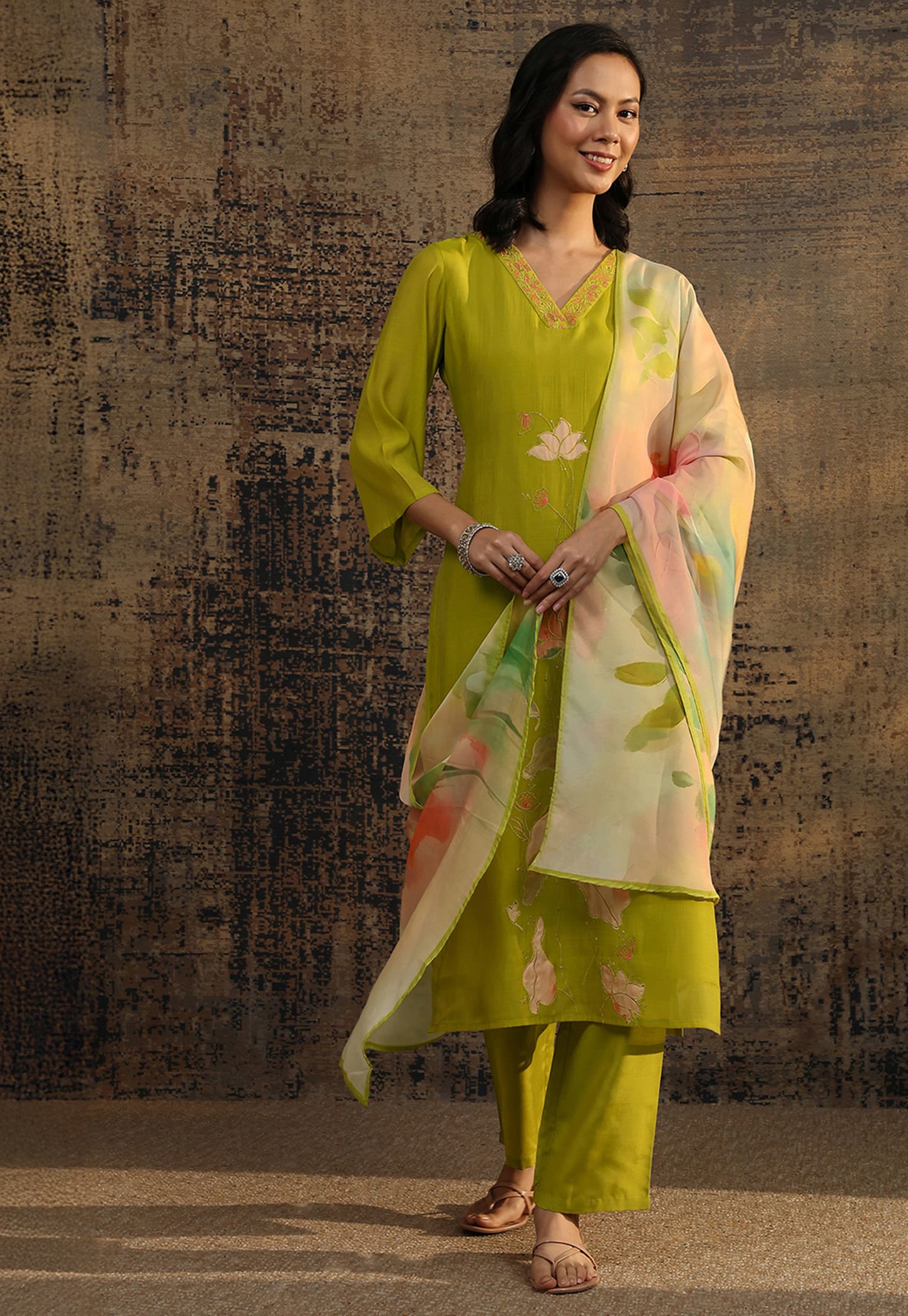 LIBAS Embroidered Straight Kurta Set-picture-33