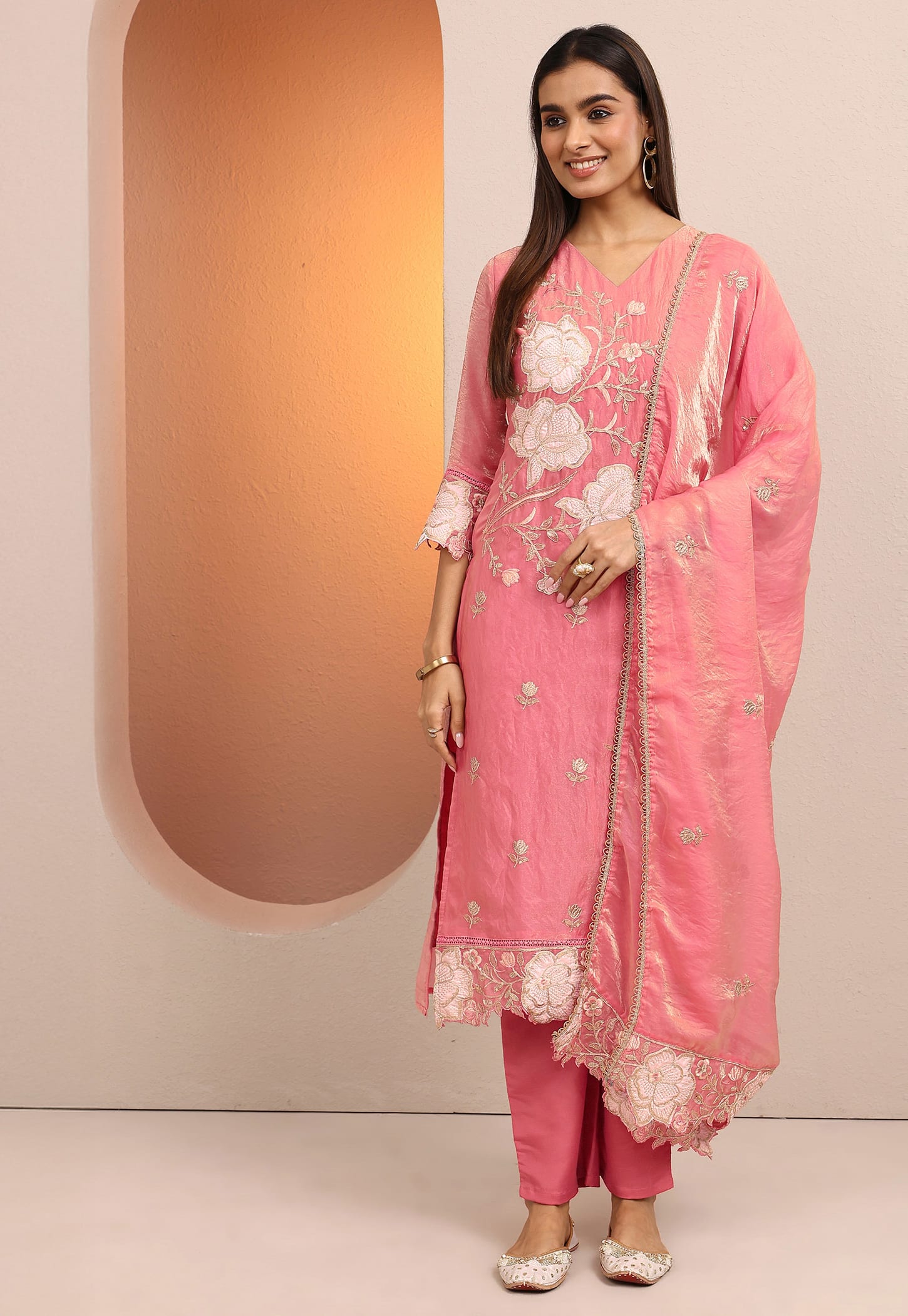 LIBAS Embroidered Kurta Set-picture-33