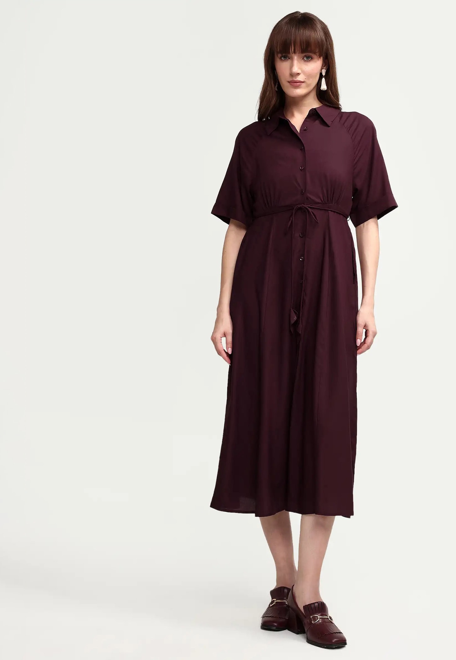 RAREISM Solid Shirt Dress-image-15
