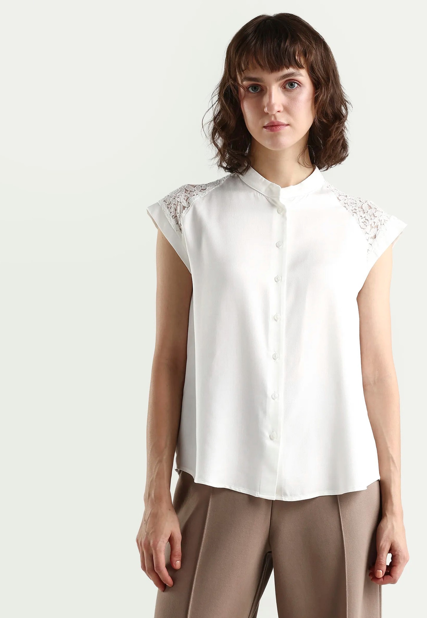 RAREISM Lace Shirt Style Top-image-3