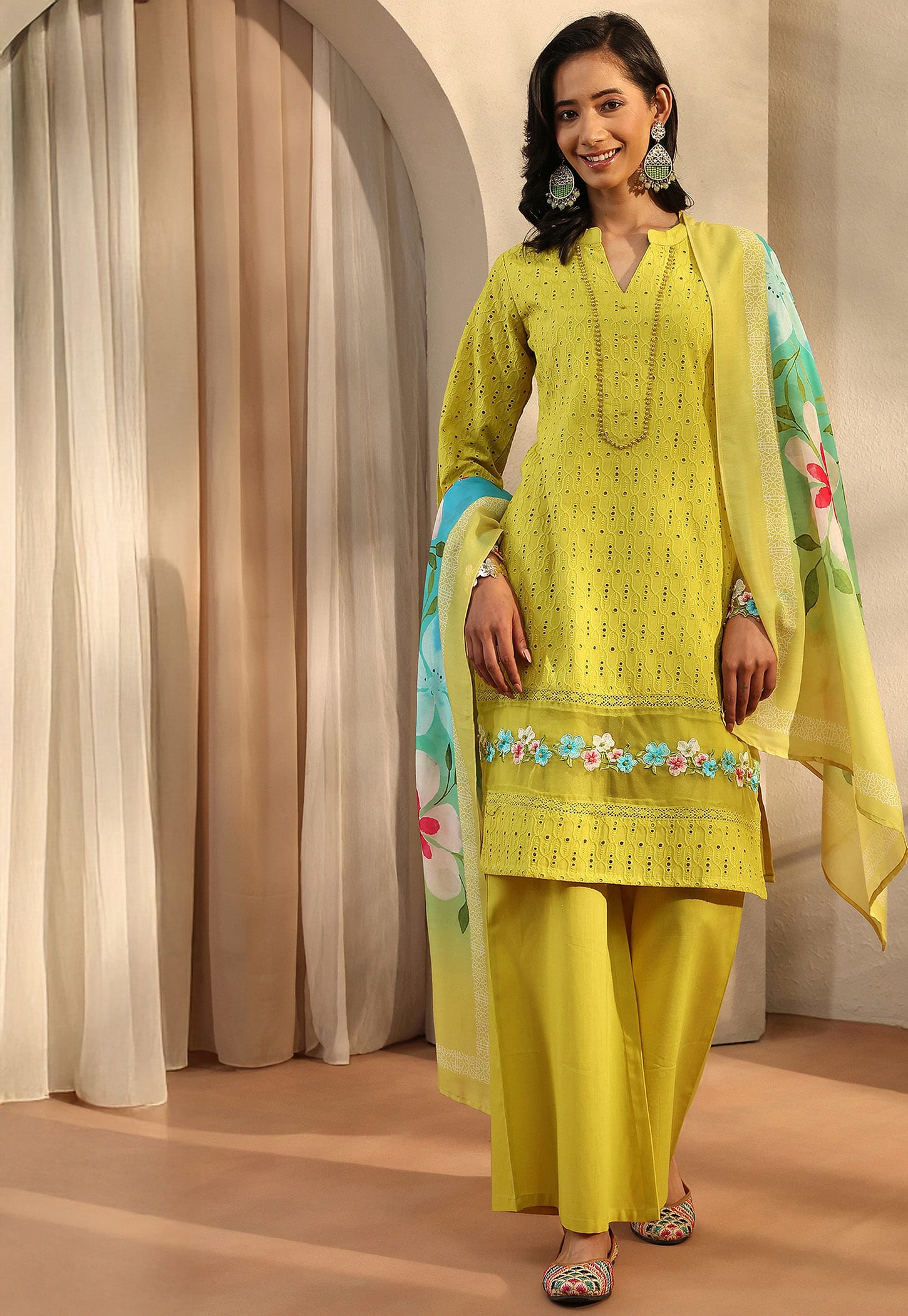 LIBAS Embroidered Kurta Set-image-22