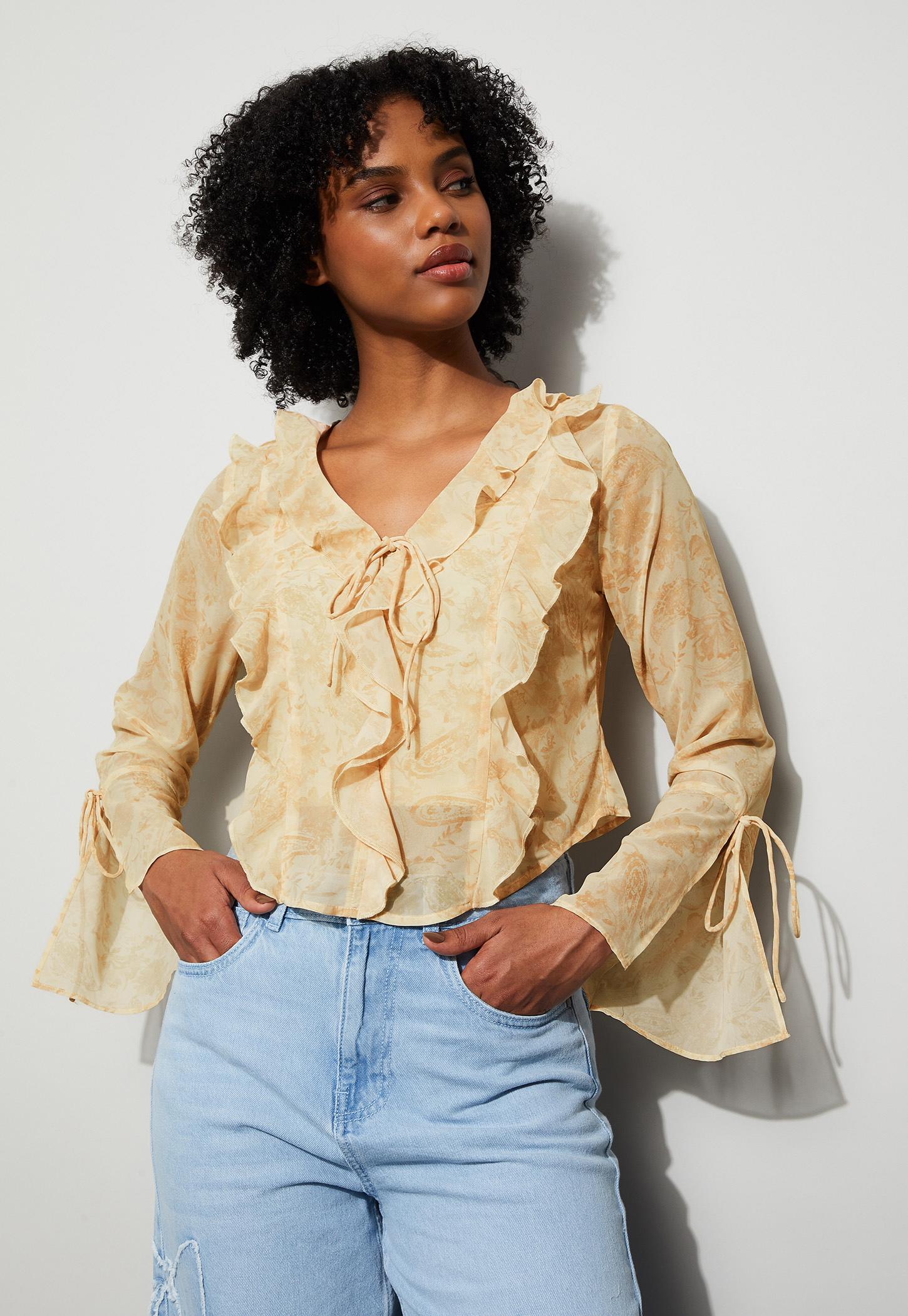 GINGER Paisley Tie-Up Crop Top-picture-22