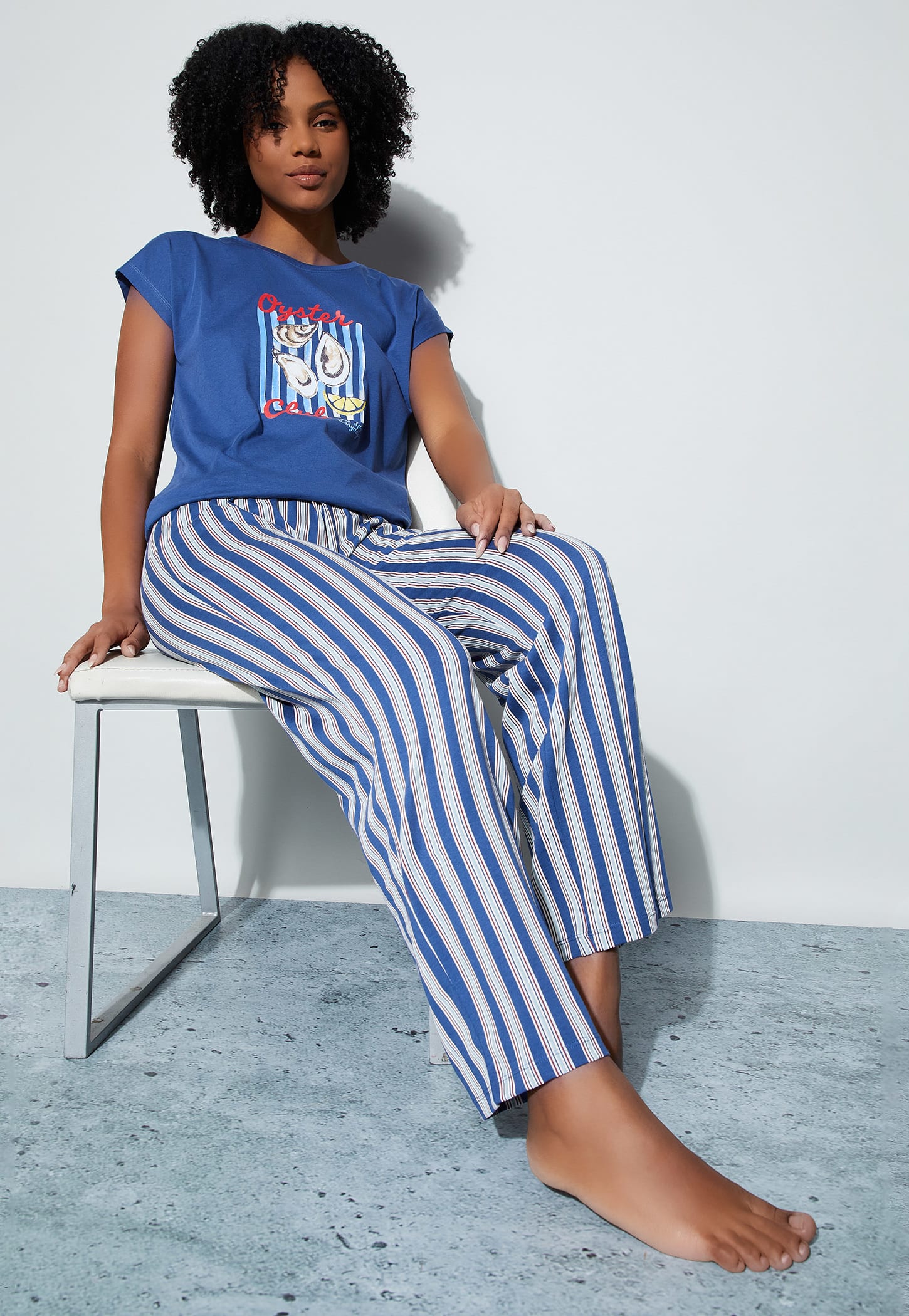 GINGER Striped Elasticated Pyjamas-picture-13