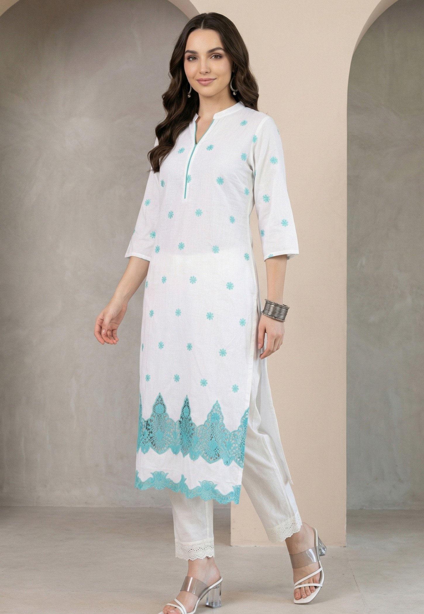 AURELIA Embroidered Straight Kurta-image-42