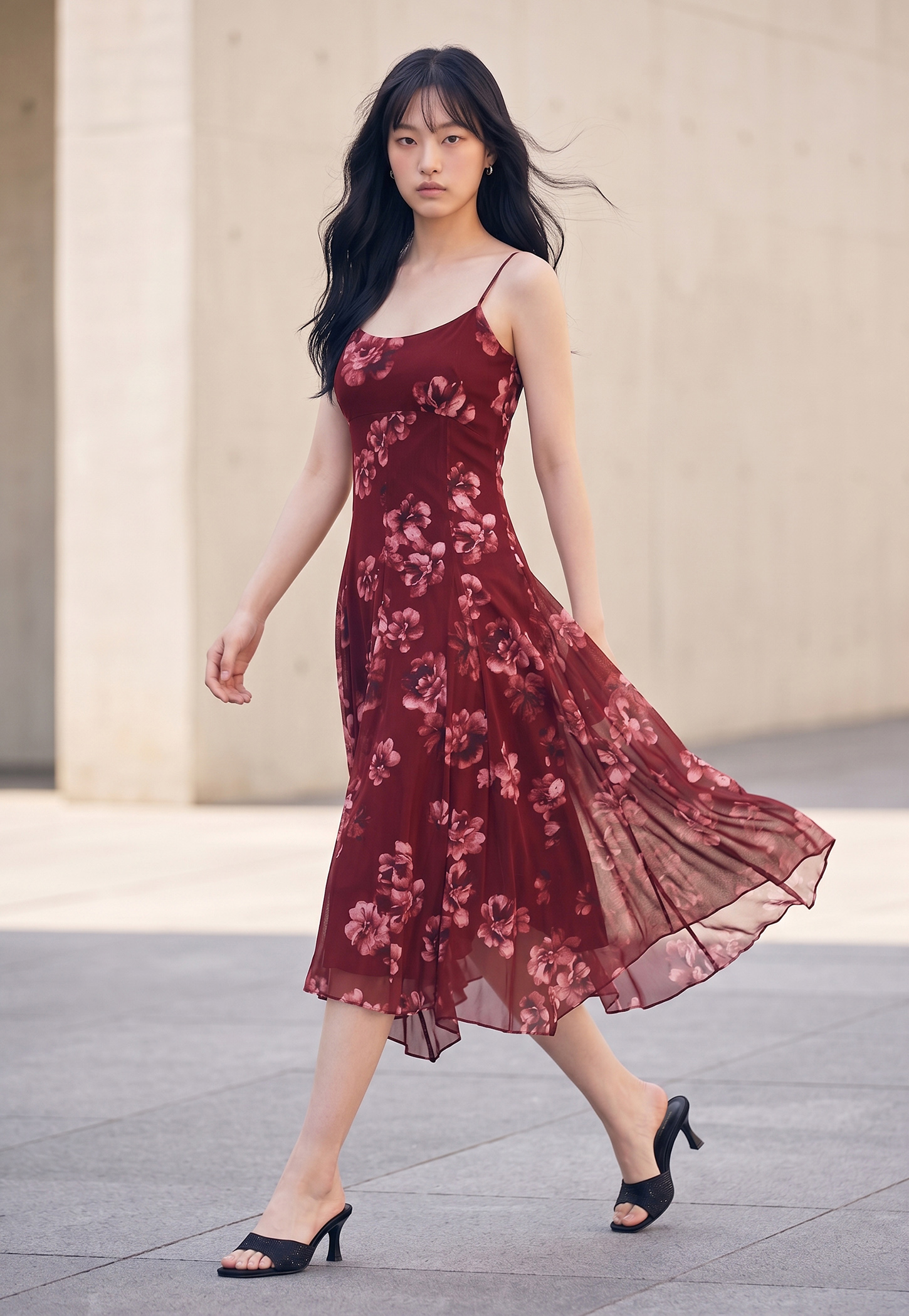 CODE Floral Midi Dress-picture-33