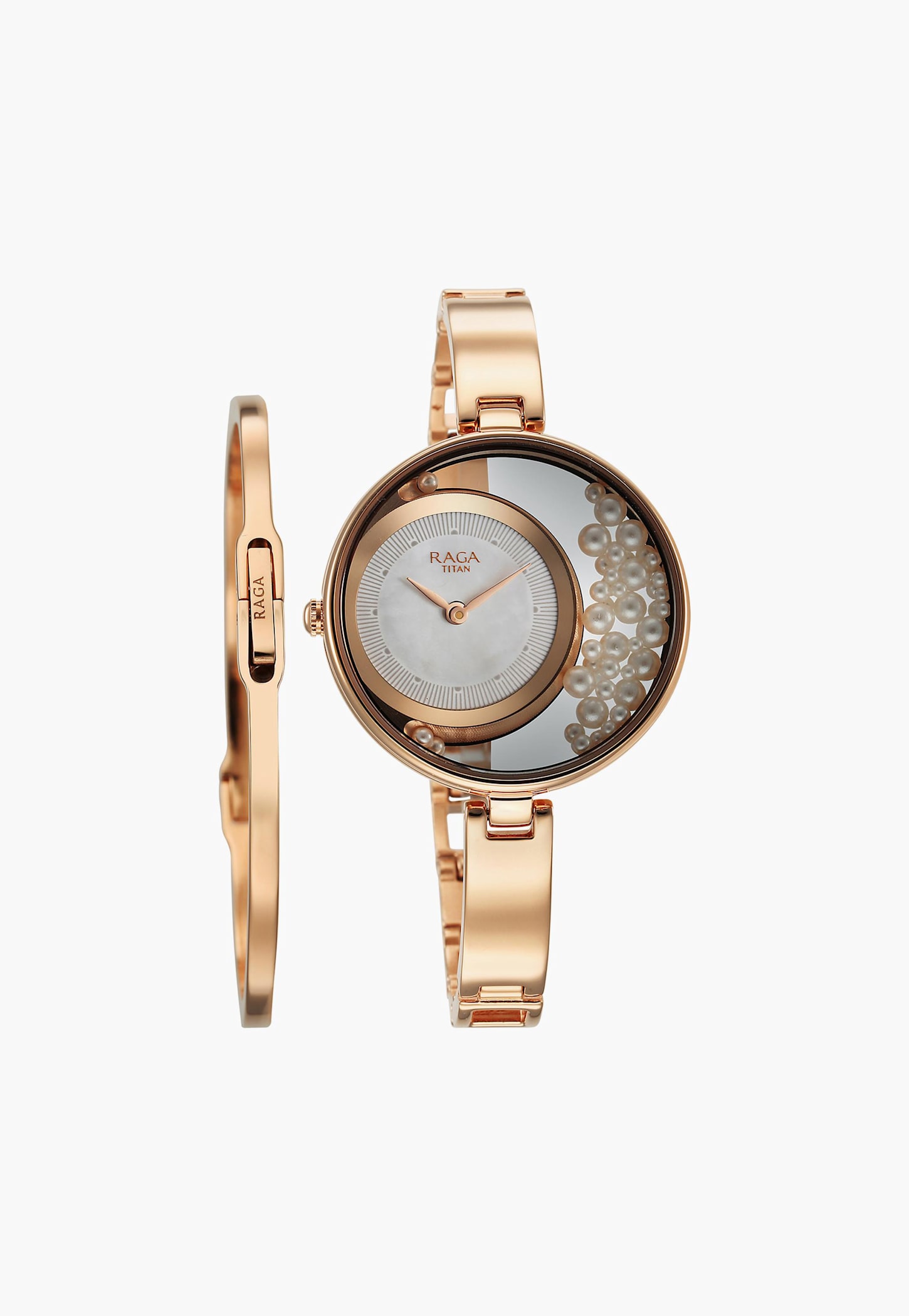 TITAN Raga Power Pearls Embellished Analog Watch with Bracelet - NU95224WM01F-picture-16