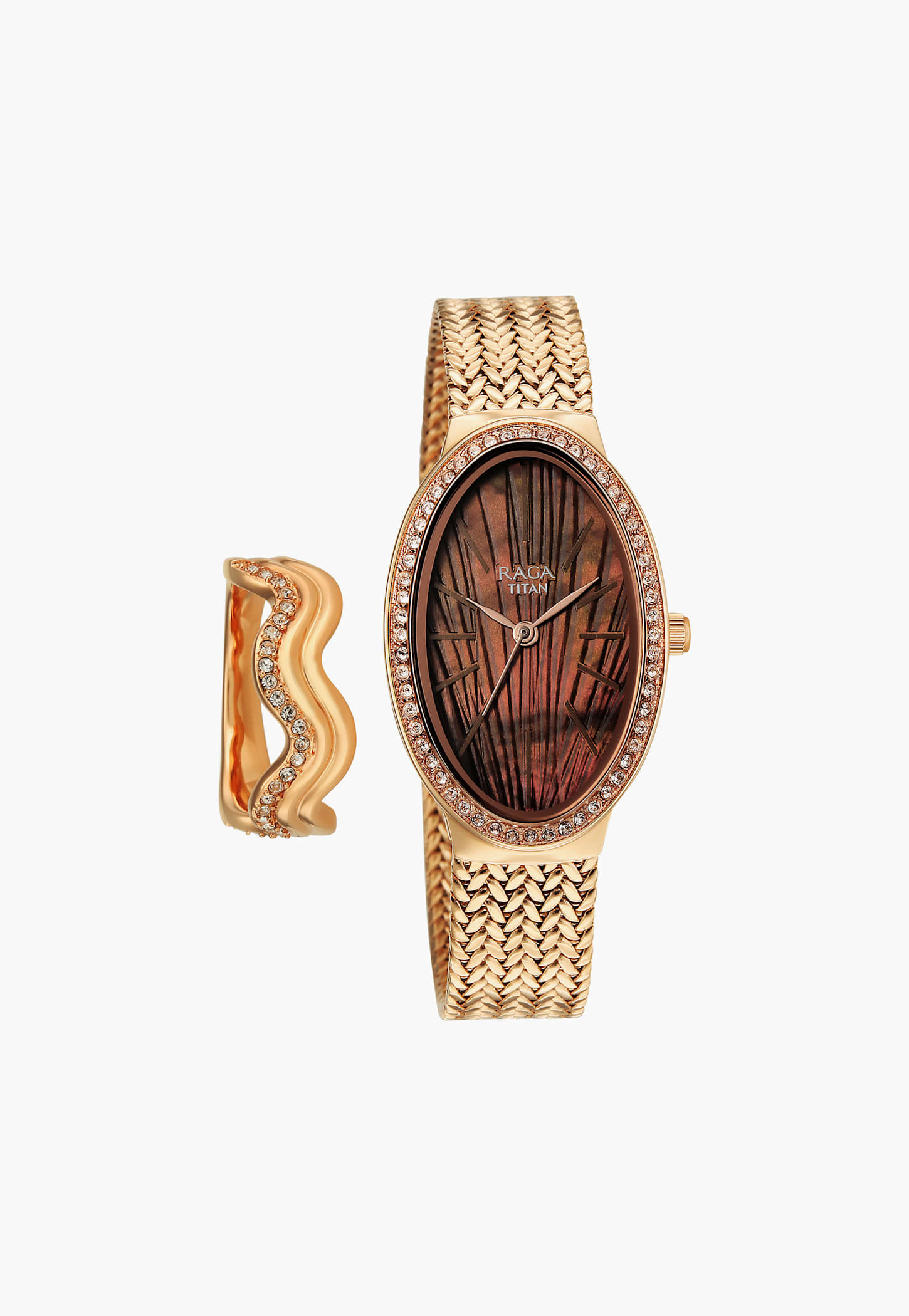 TITAN Raga Glimmers Analog Watch with Ring - NU95338WM01F-picture-56