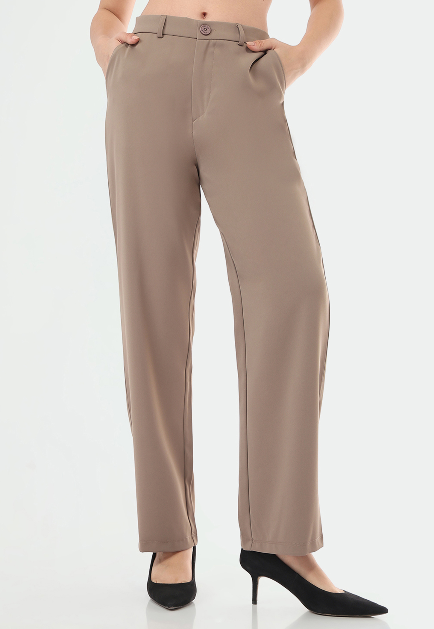 KRAUS Solid Flat Front Trousers-picture-32