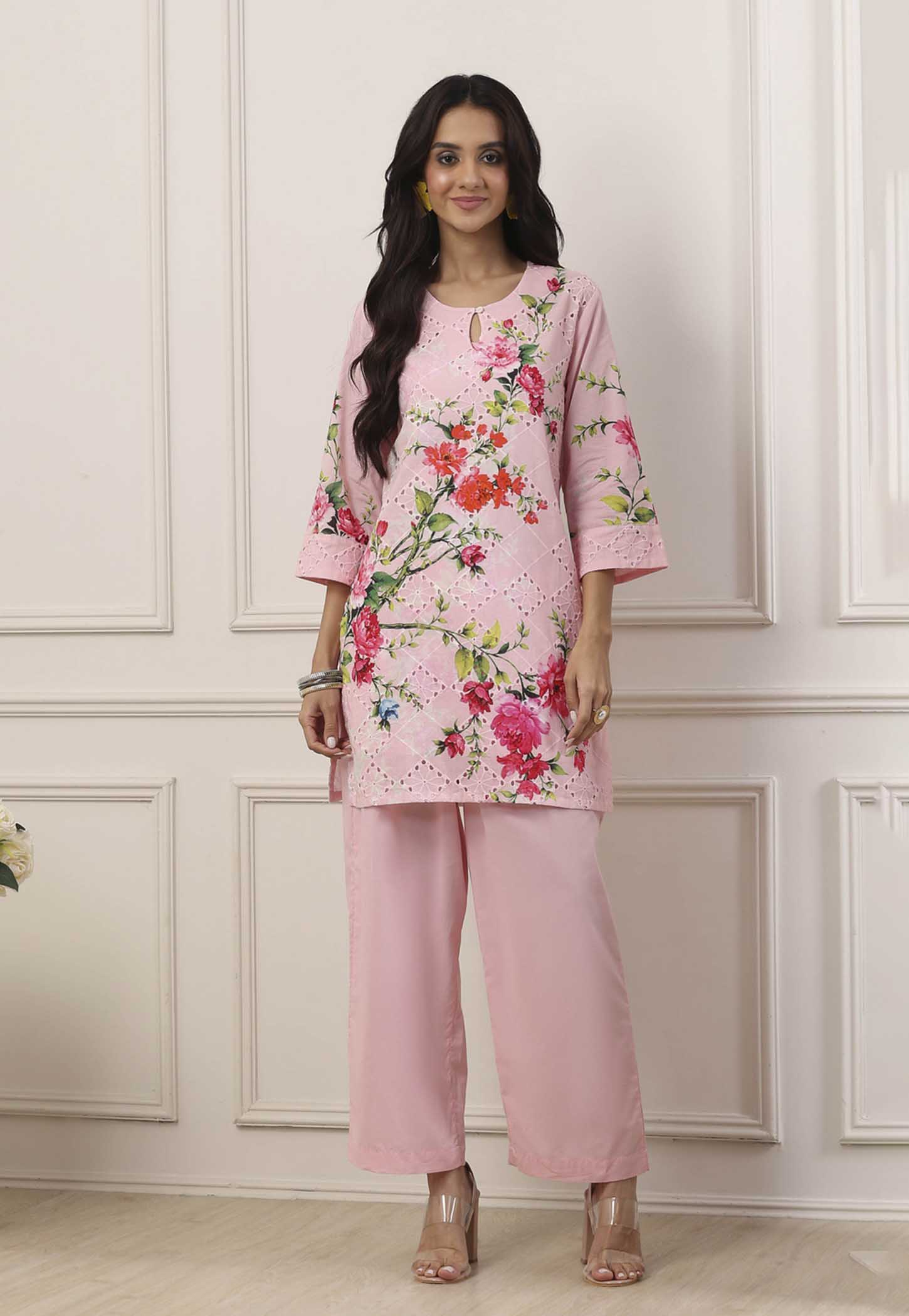 BIBA Floral Print Kurti Set-picture-27