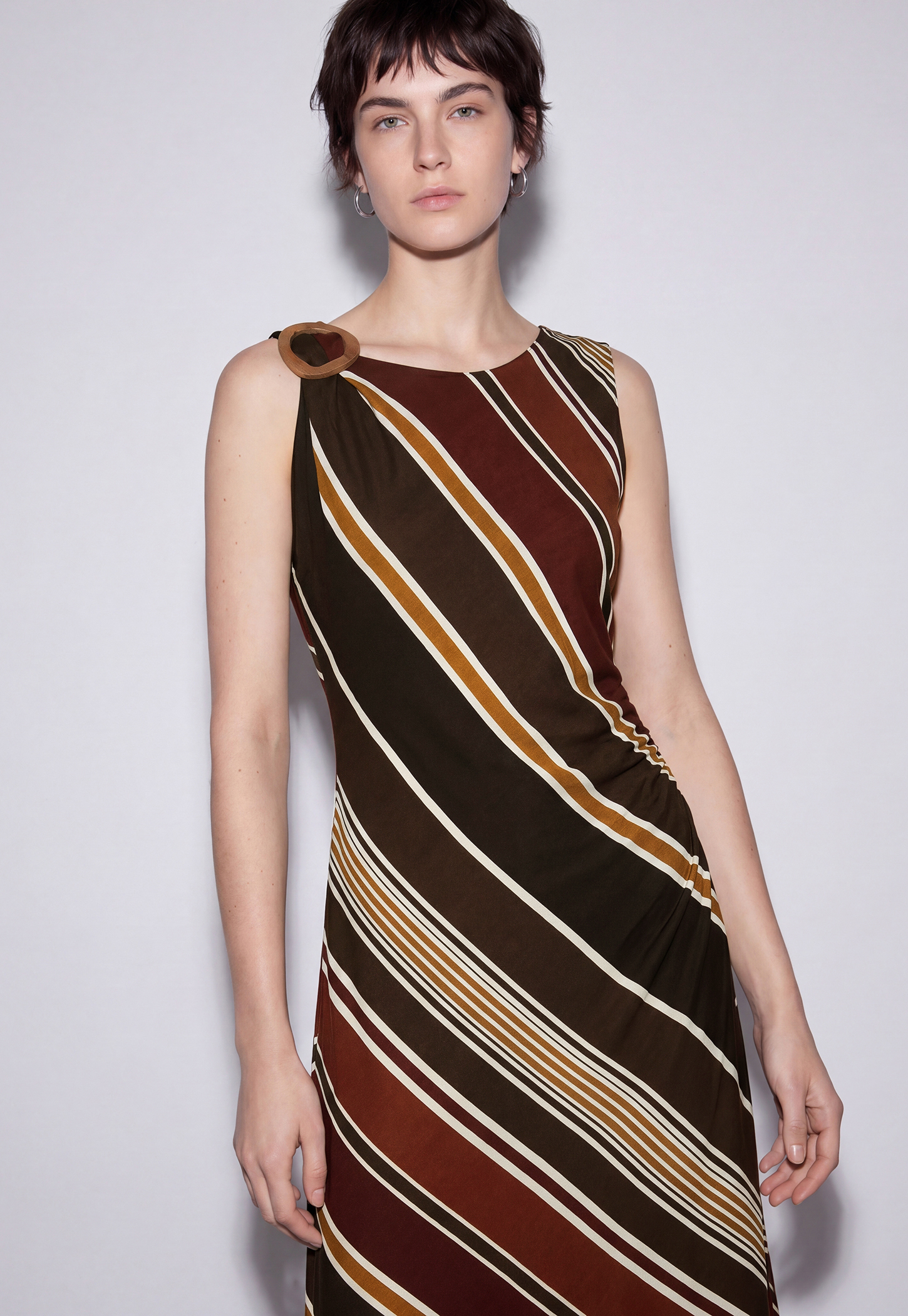 CODE Striped Midi Dress-picture-40