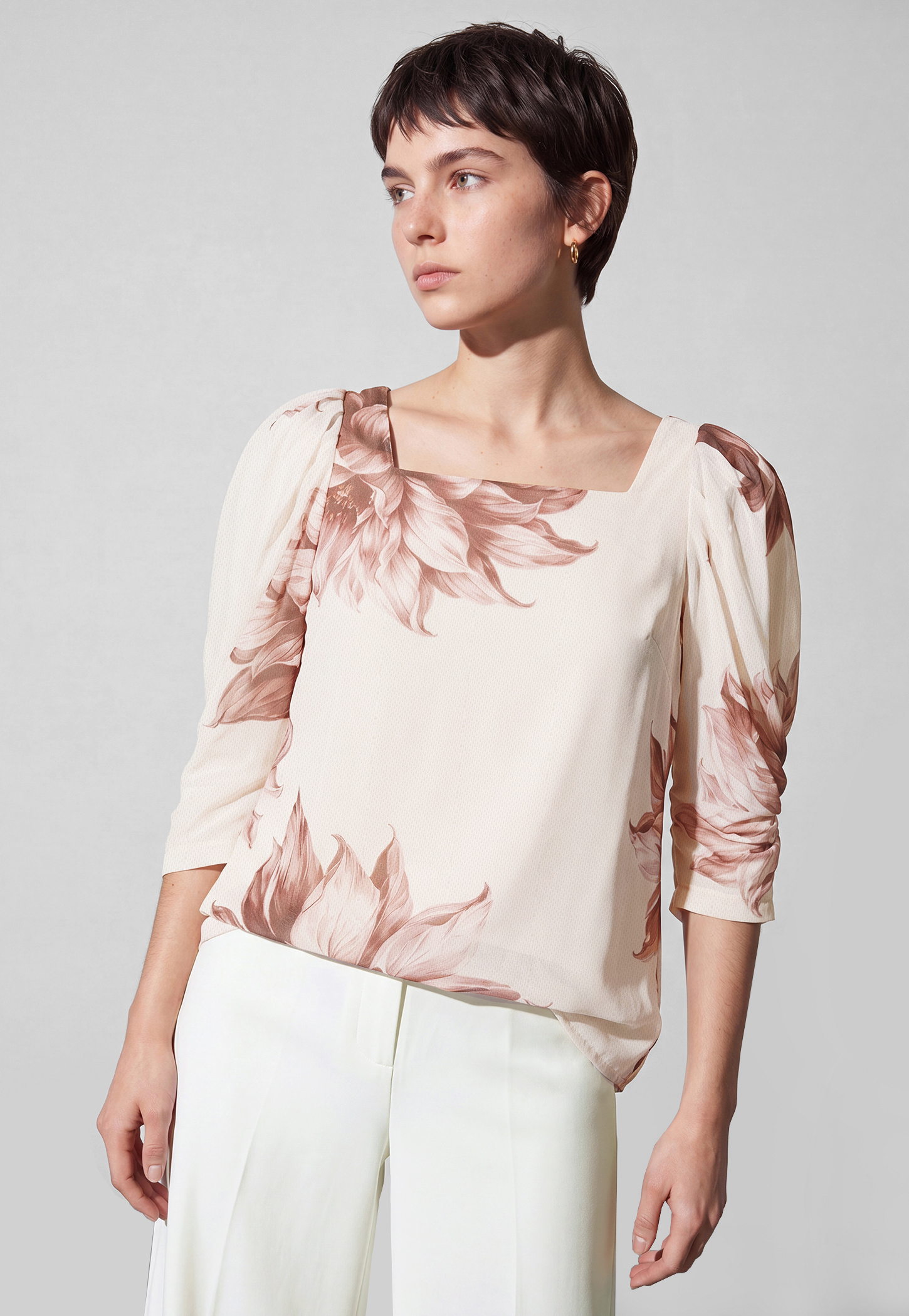 CODE Floral Print Top-picture-32