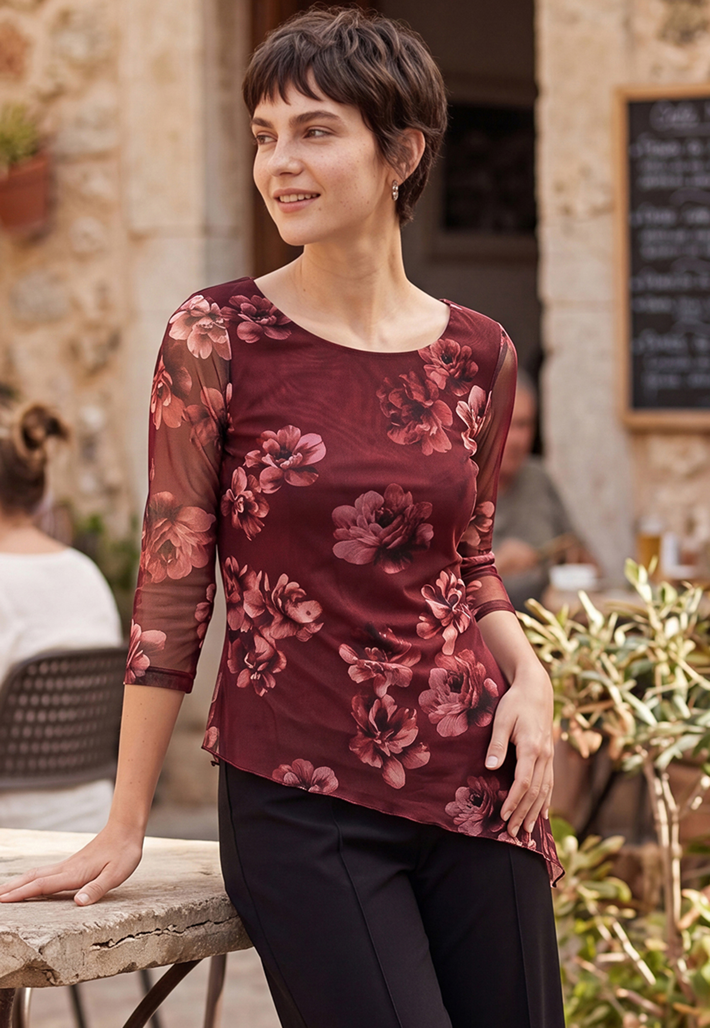 CODE Floral Print Top-picture-10