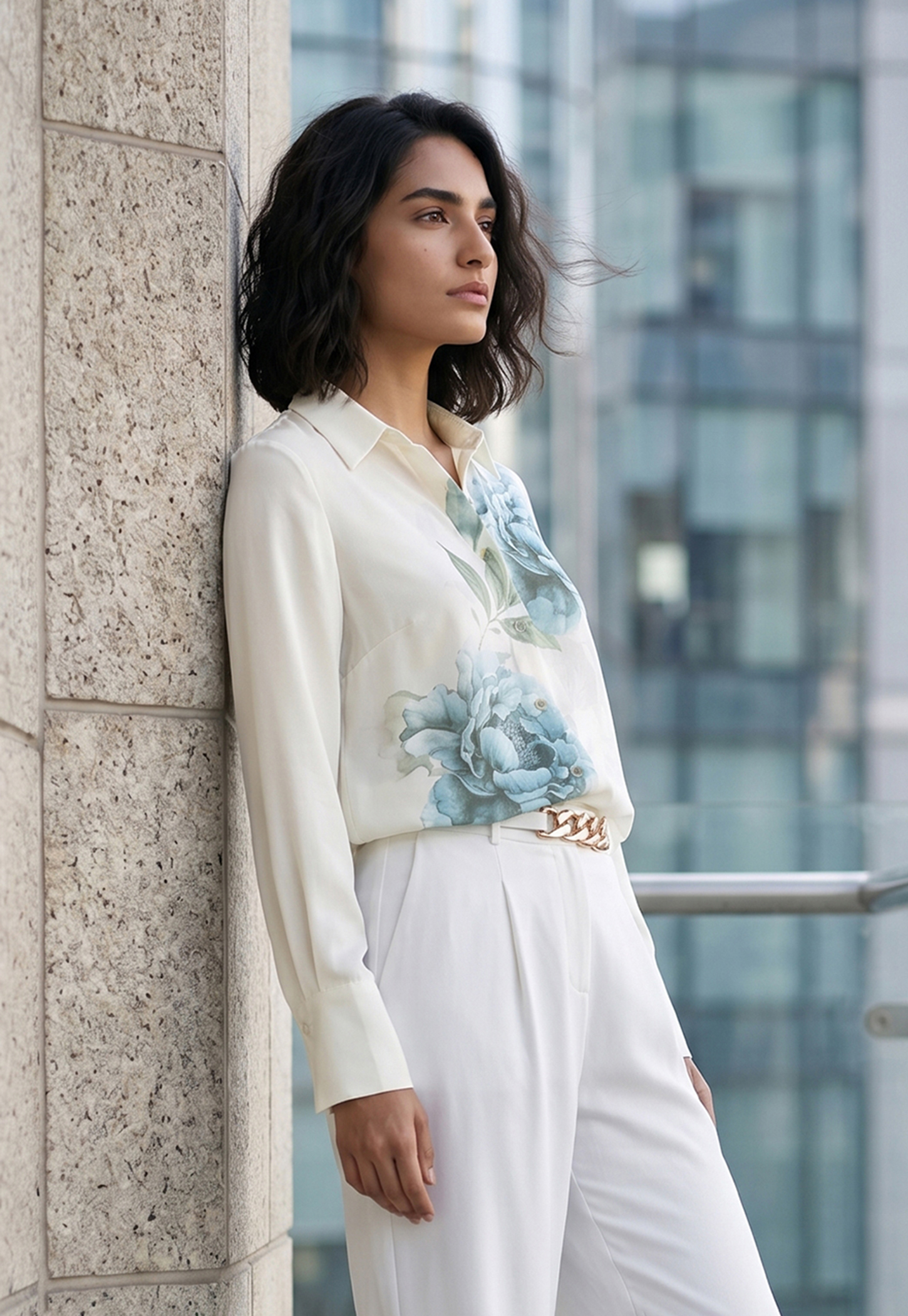 CODE Floral Print Shirt