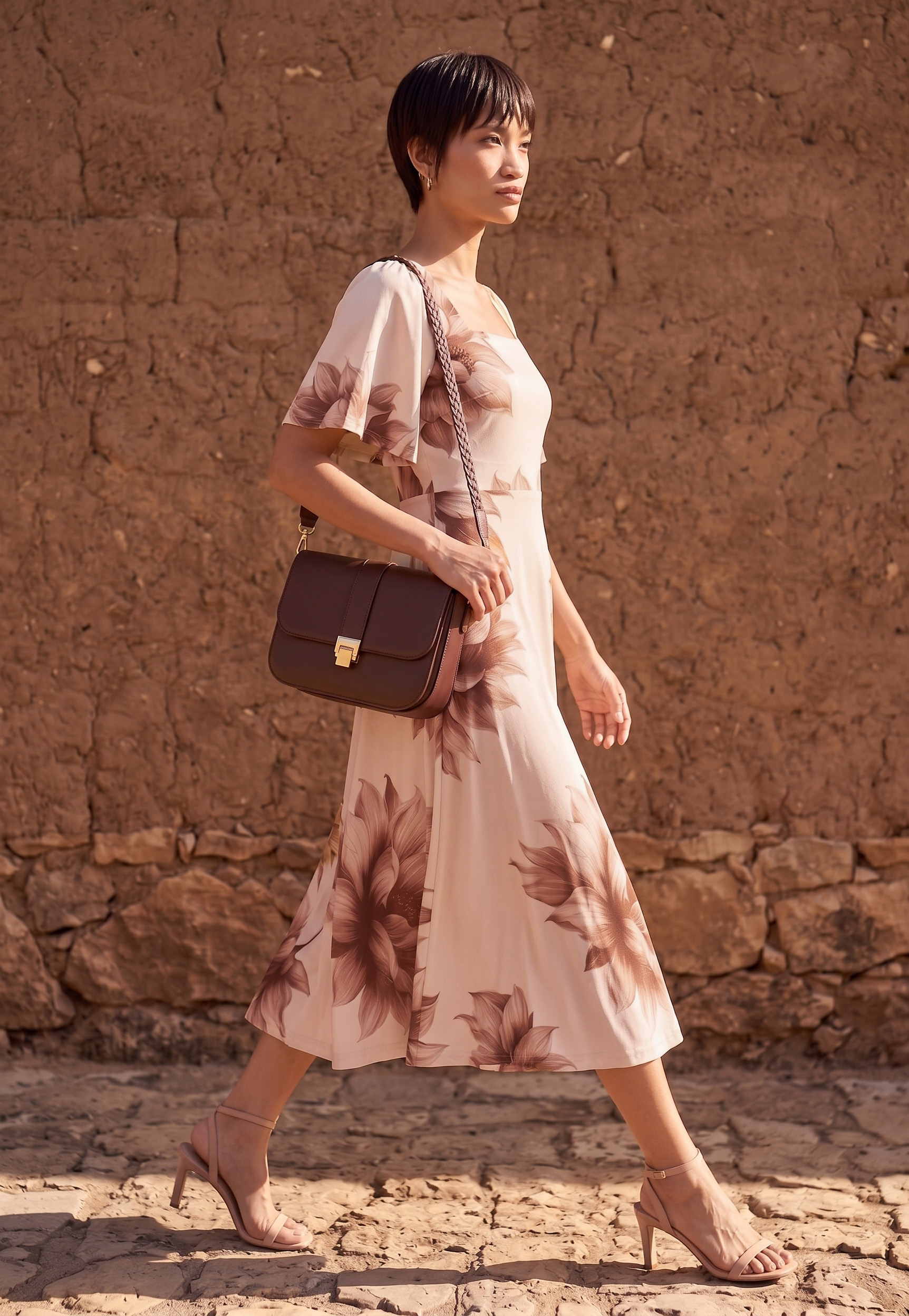 CODE Floral Print Midi Dress-picture-21
