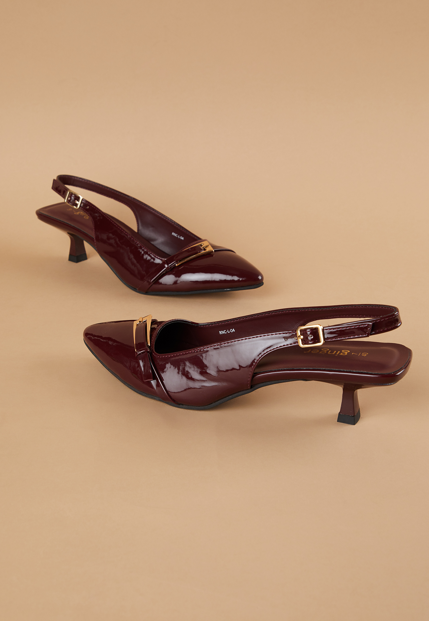 GINGER Solid Kitten Heels-picture-49