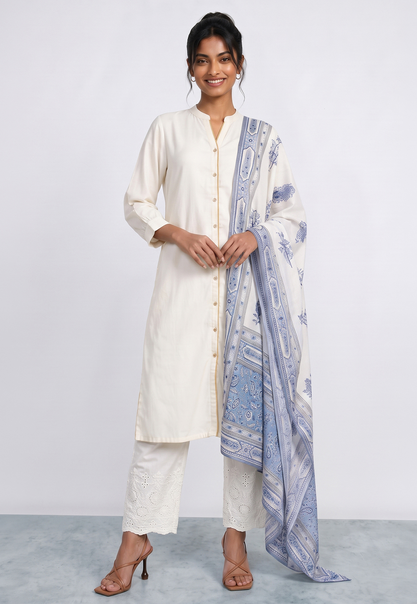 MELANGE Floral Print Dupatta-picture-17