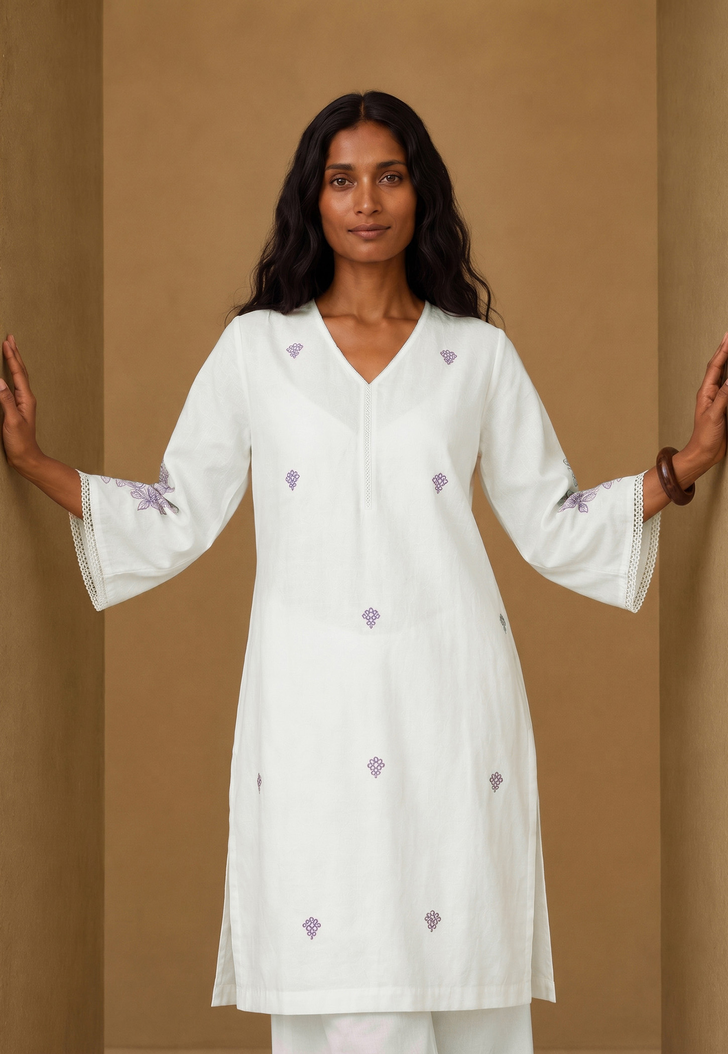 MELANGE Embroidered Straight Kurta-image-34