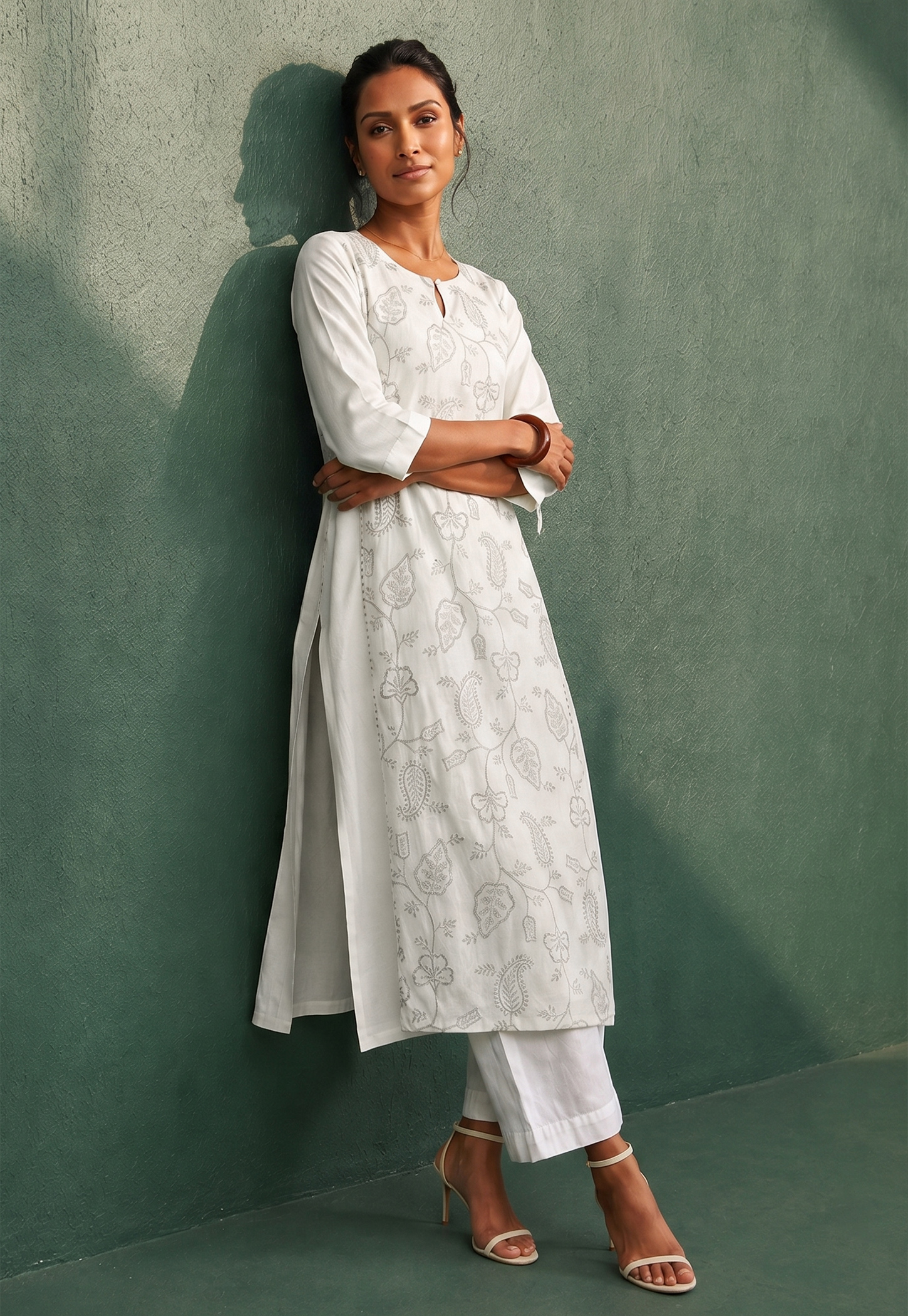 MELANGE Embroidered Straight Kurta-picture-32