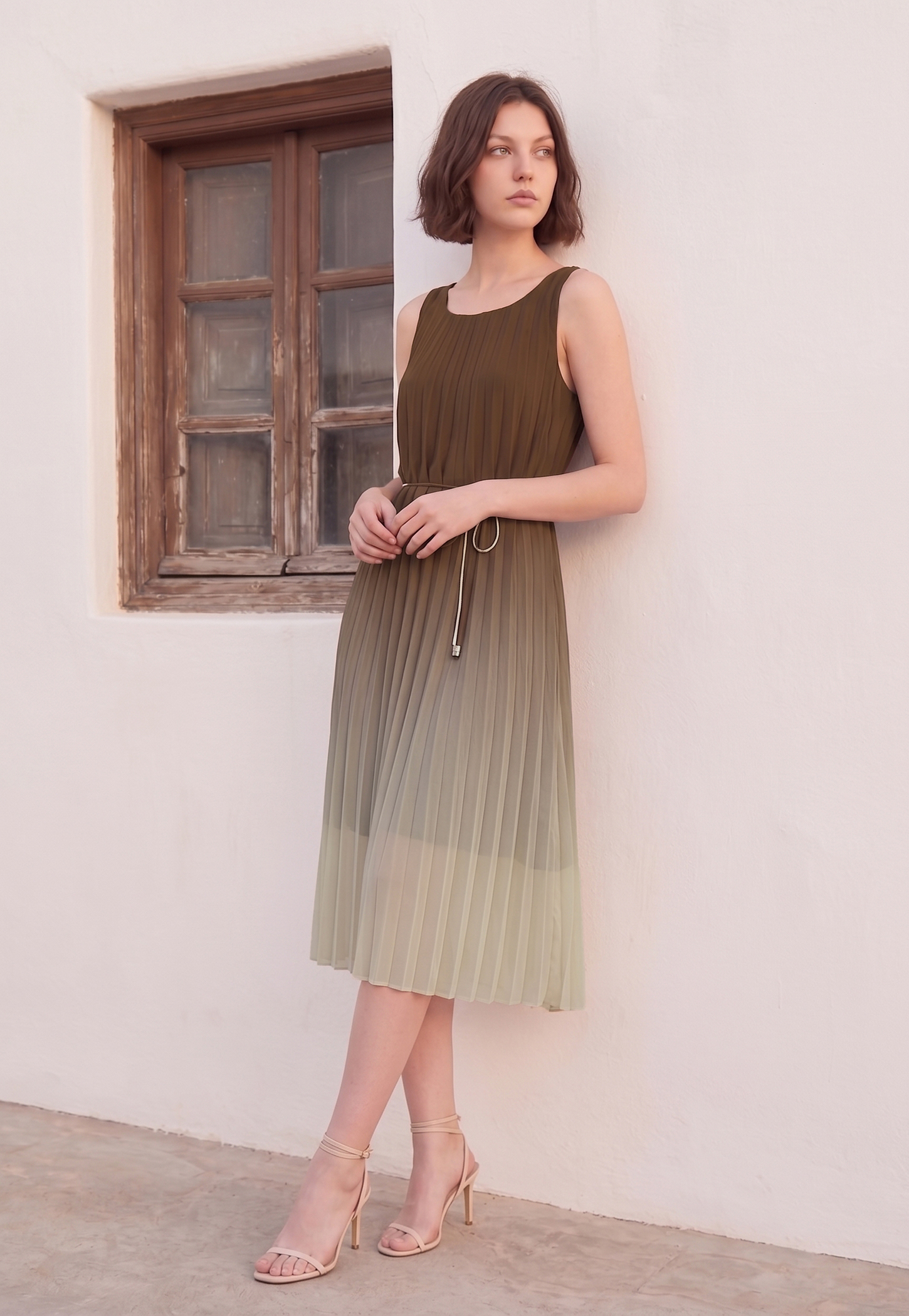 CODE Pleated Midi Dress-picture-39