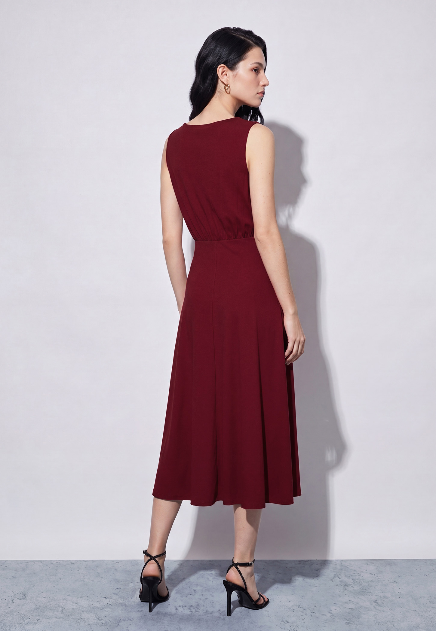 CODE Solid A-line Dress-image-33