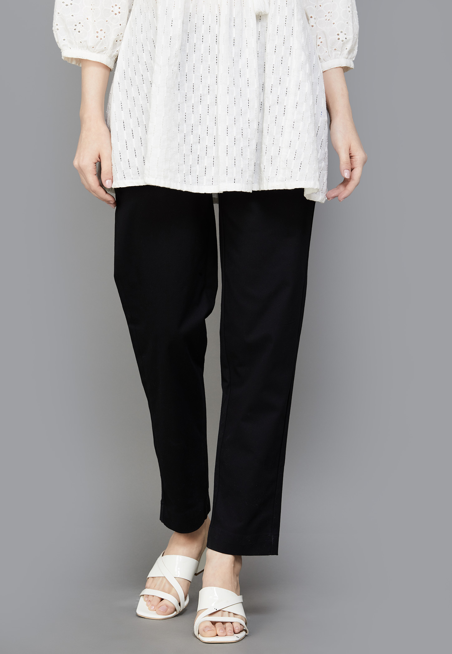 GO COLORS Solid Straight Pants-picture-29