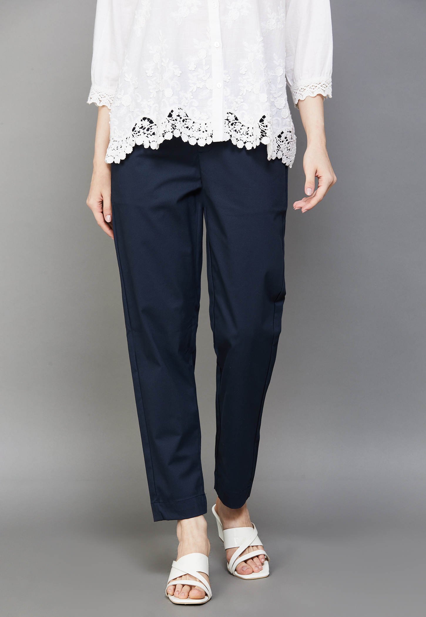 GO COLORS Solid Straight Pants-picture-48