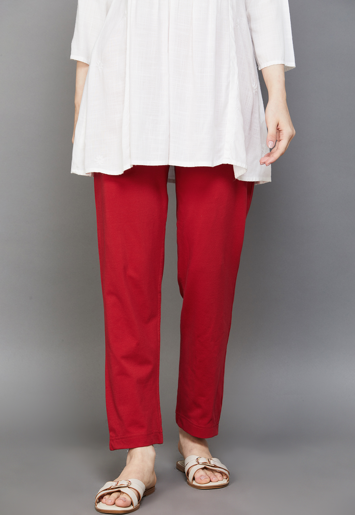 GO COLORS Solid Straight Pants-picture-16