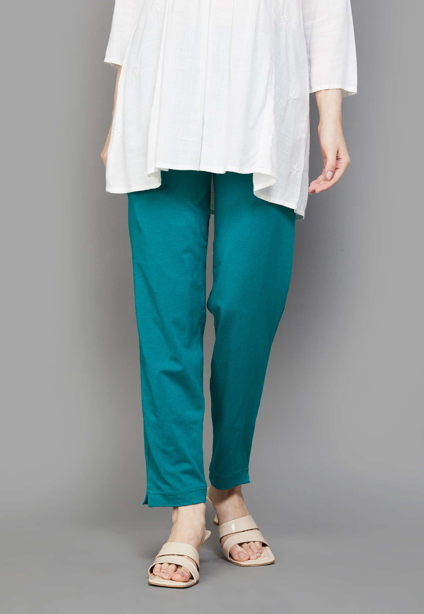 GO COLORS Solid Straight Pants-picture-17