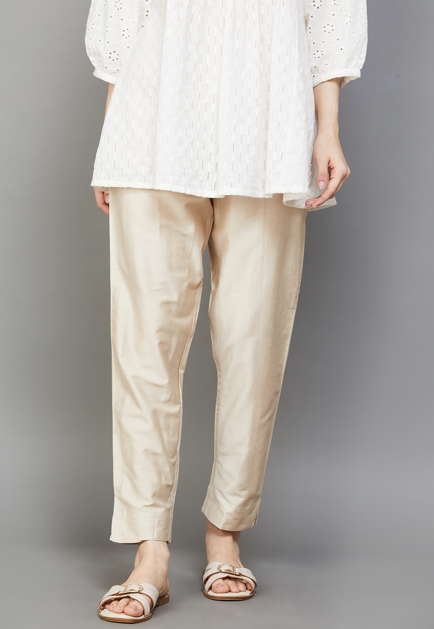 GO COLORS Solid Straight Pants-image-27