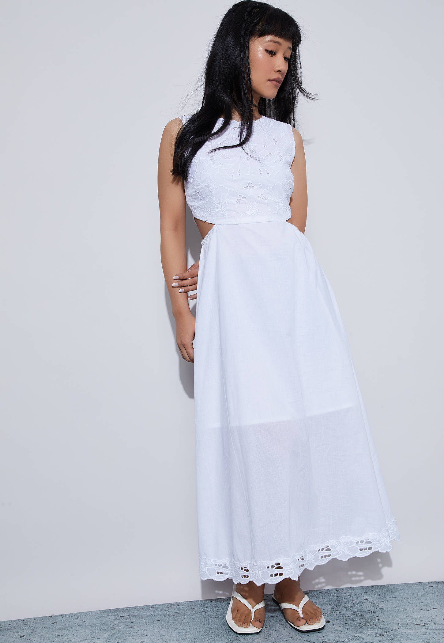 GINGER Embroidered Cut-Out Maxi Dress-picture-36